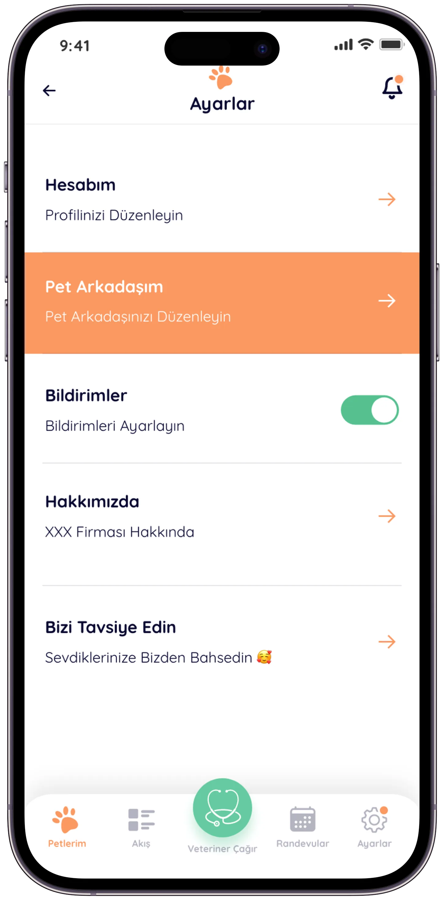 Pawla Pet App — tasarım 12