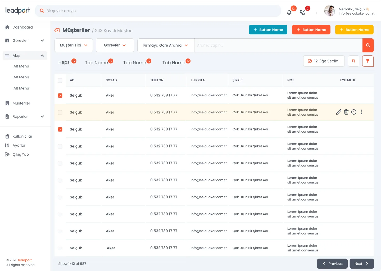 Leadport Customer App — tasarım 22
