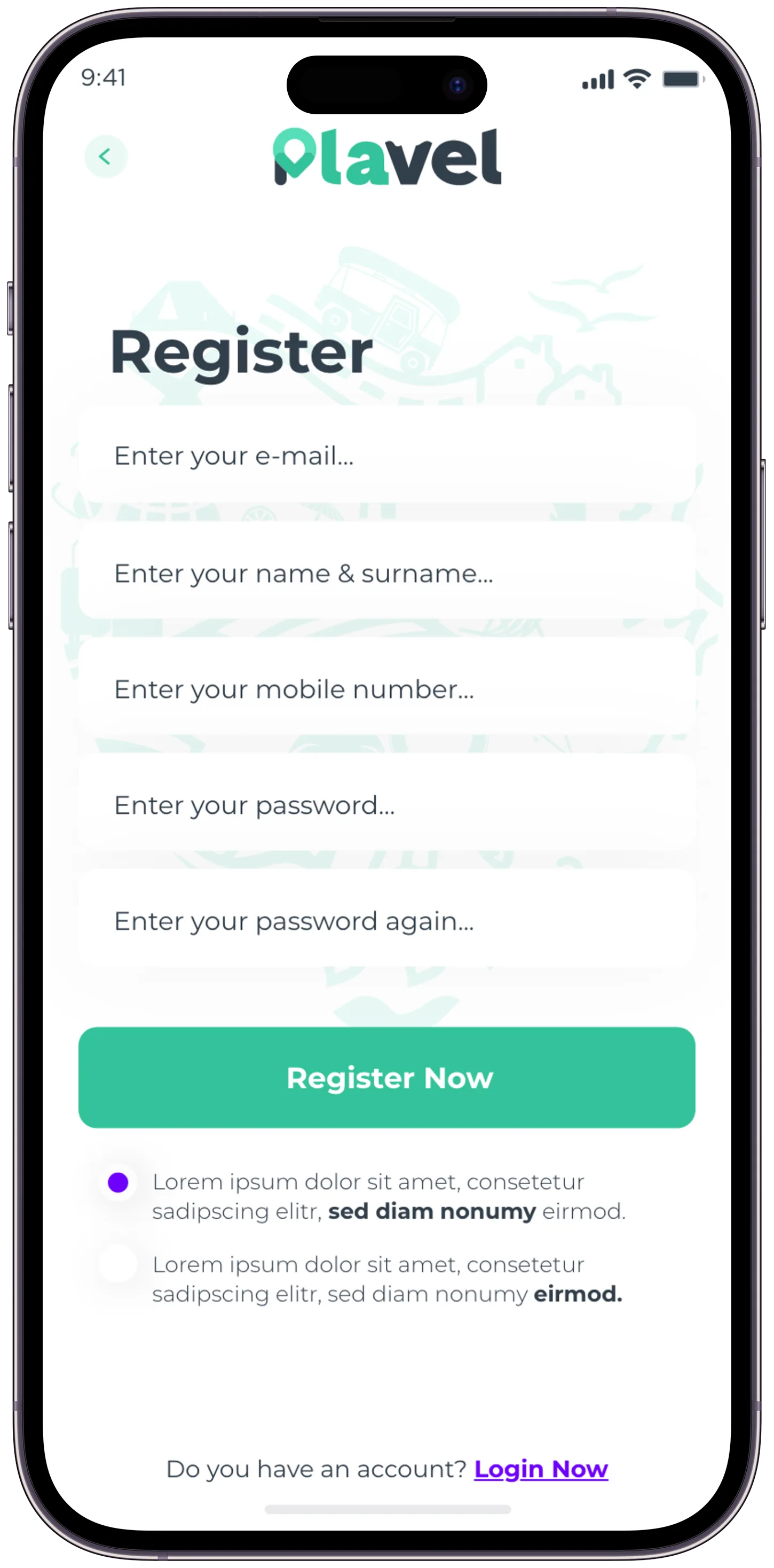 Plavel Tourism App — tasarım 33