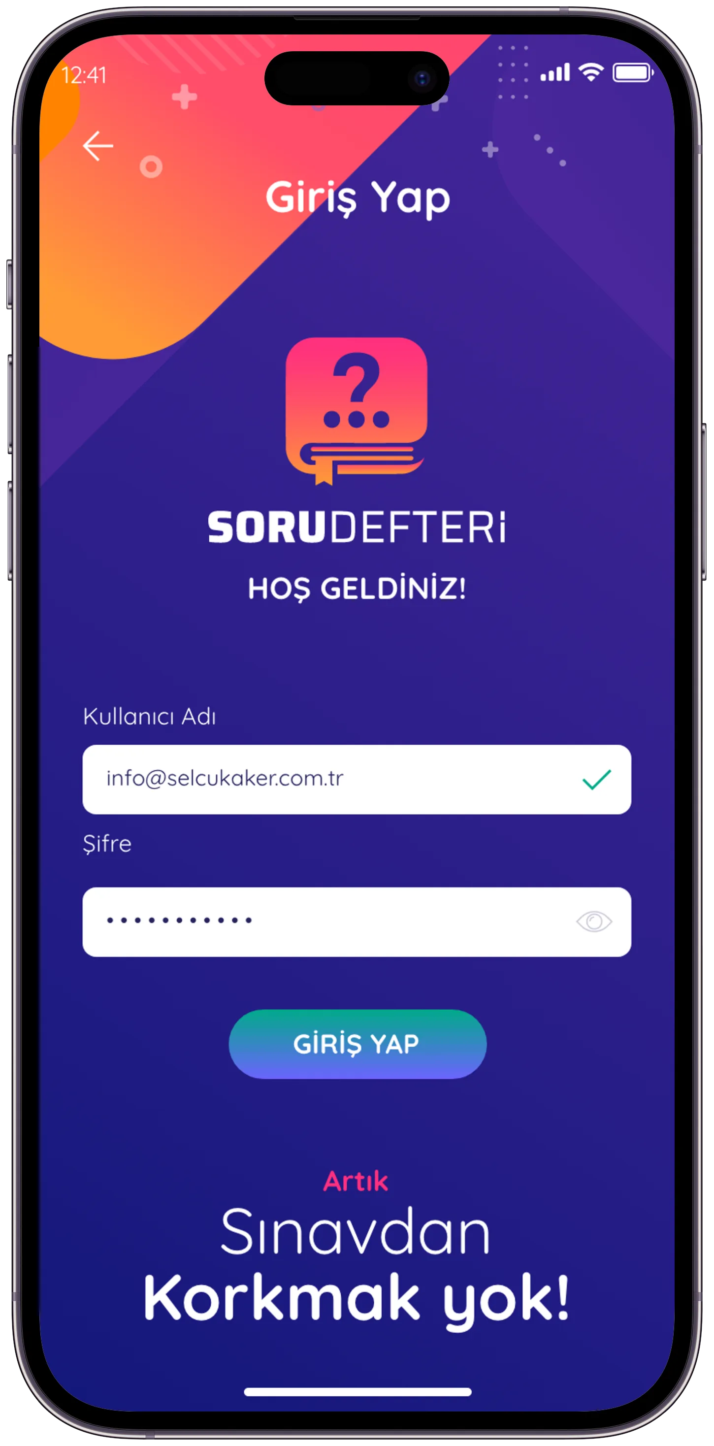 Soru Defteri Q&A App — tasarım 7