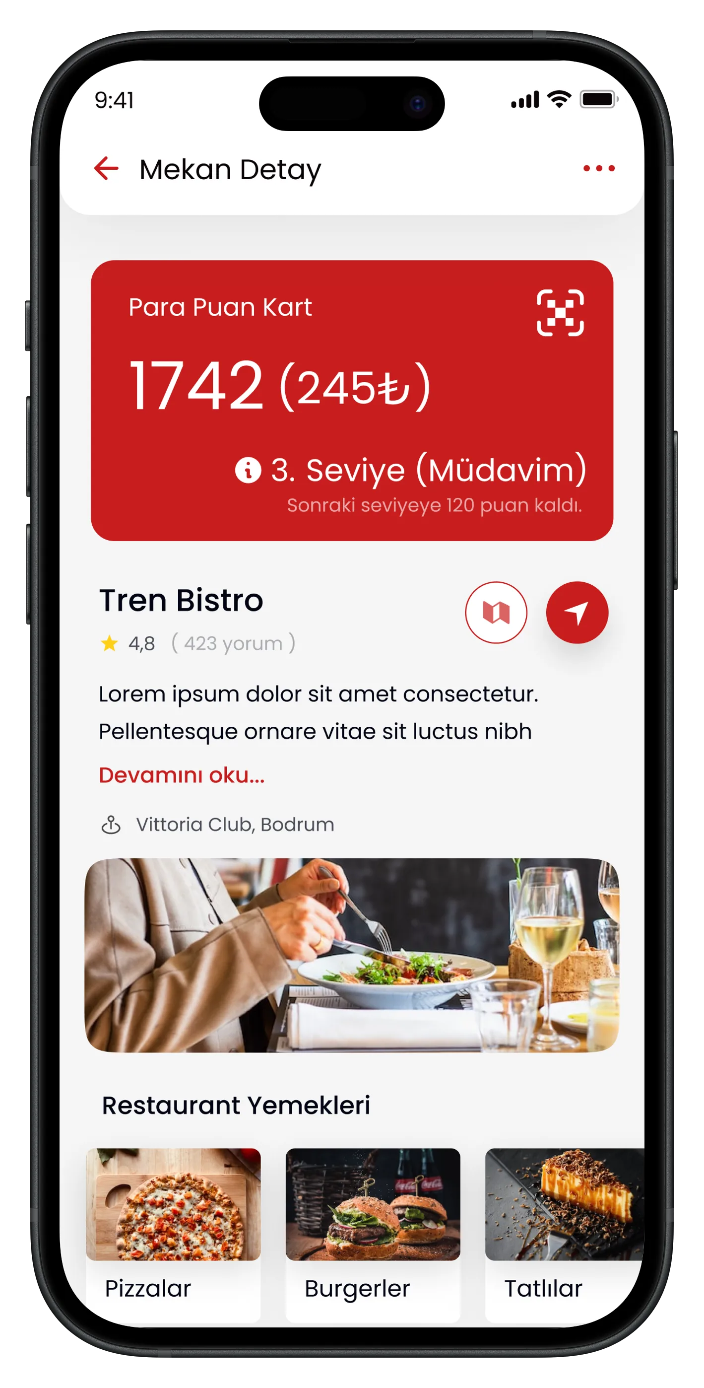 Food & Drink Discount App — tasarım 7
