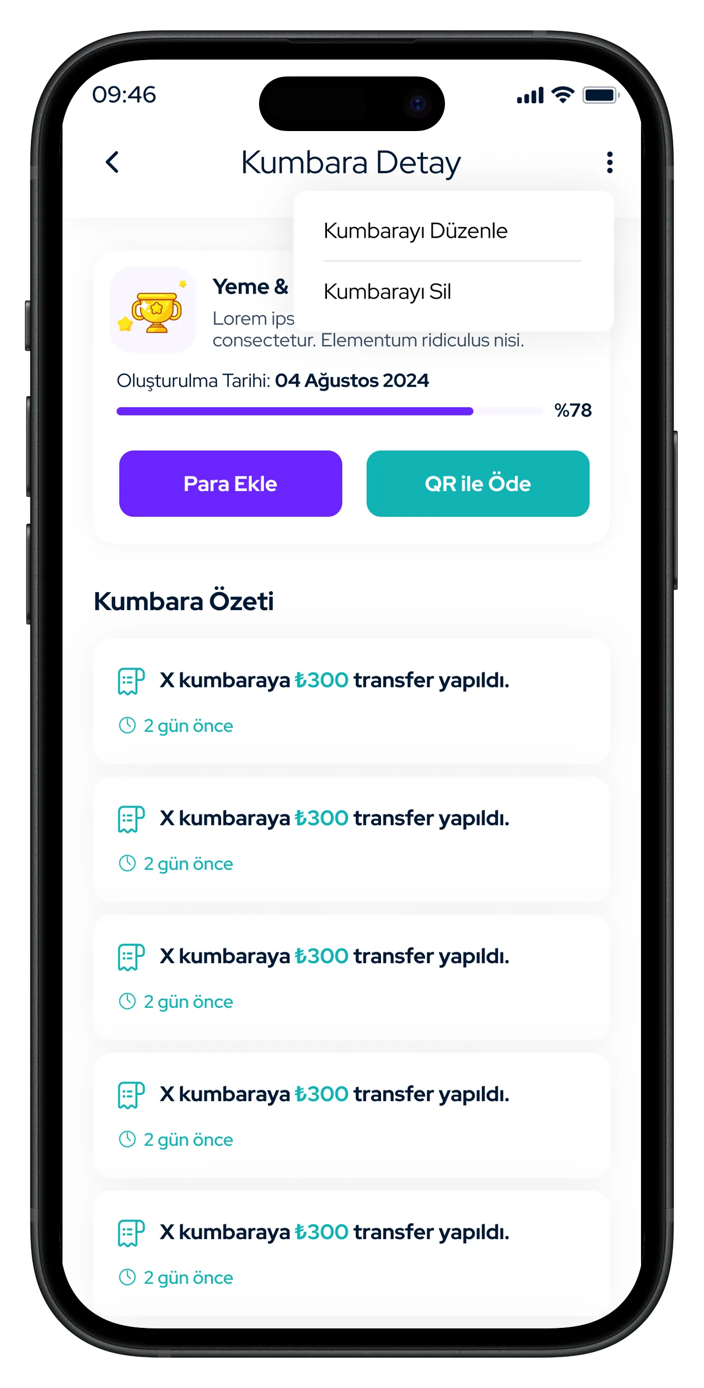 Parent & Child Finance Mobile App — tasarım 6