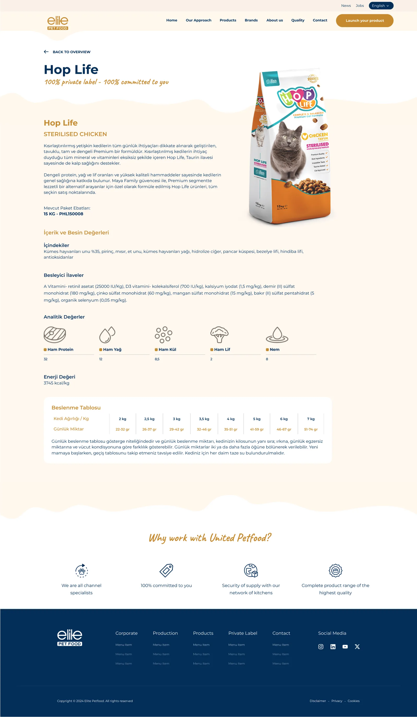 Pet Foods Corporate Website — tasarım 16