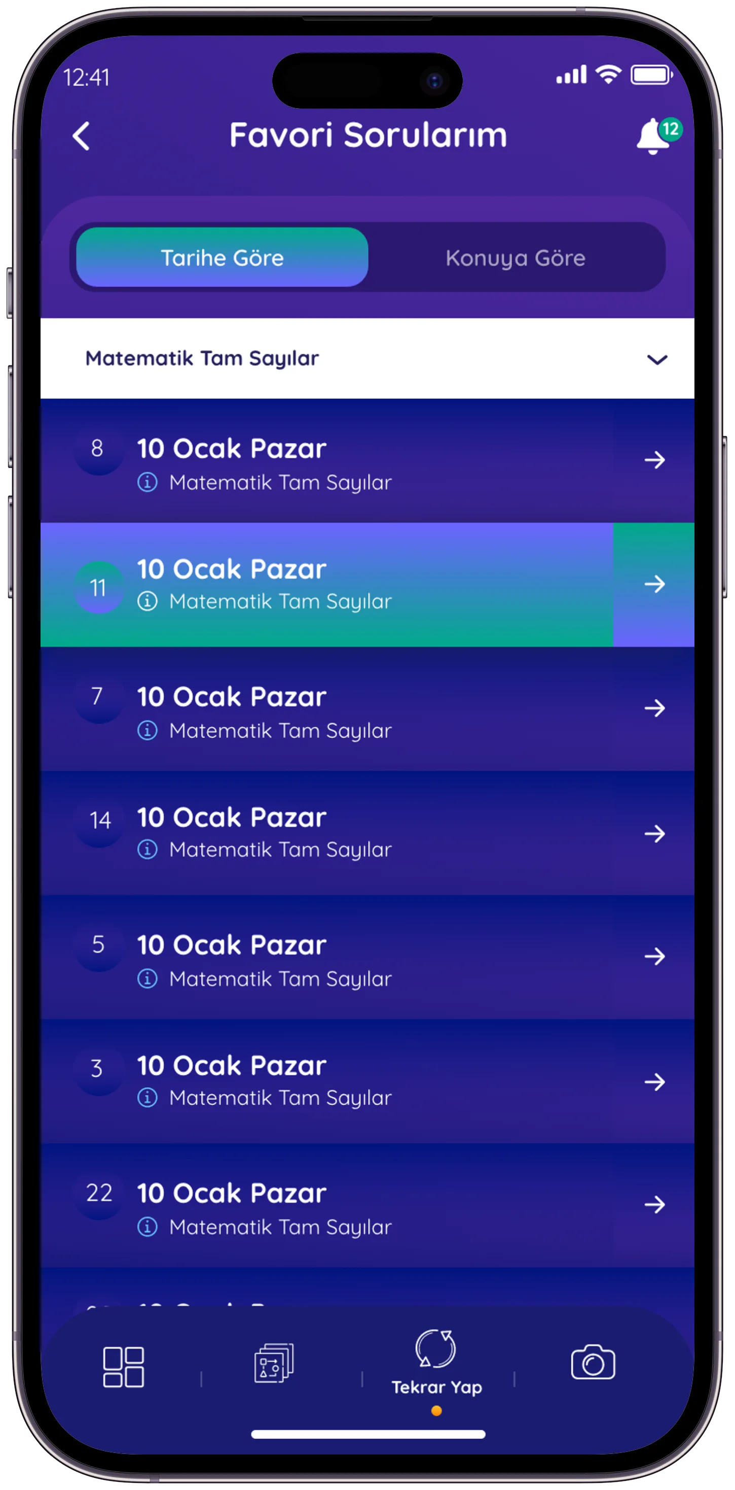 Soru Defteri Q&A App — tasarım 12