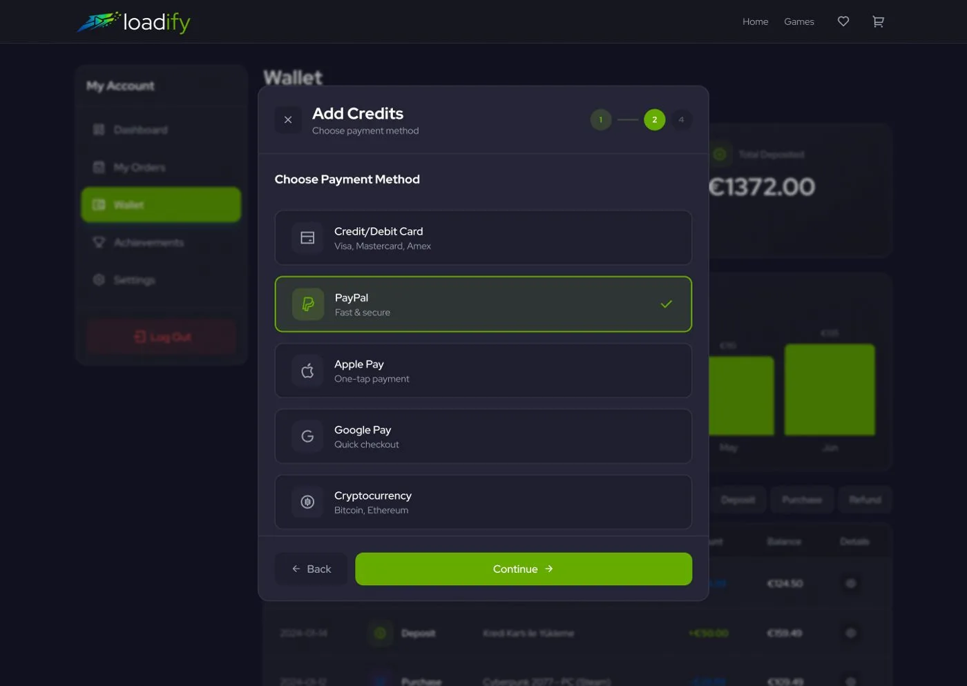 Loadify Game Portal — tasarım 4