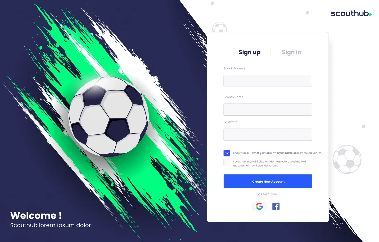 Scouthub Web App — tasarım 21
