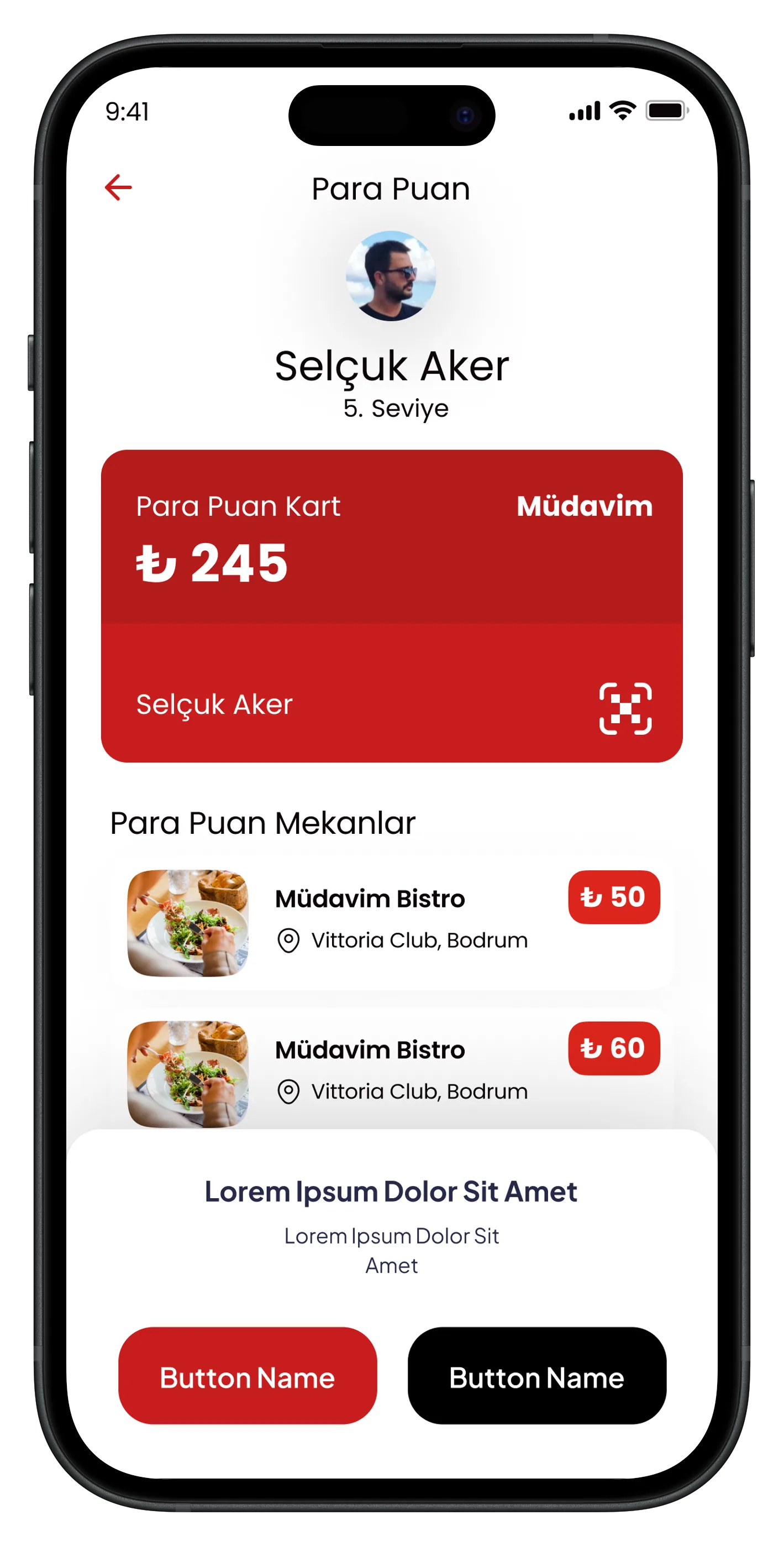 Food & Drink Discount App — tasarım 8
