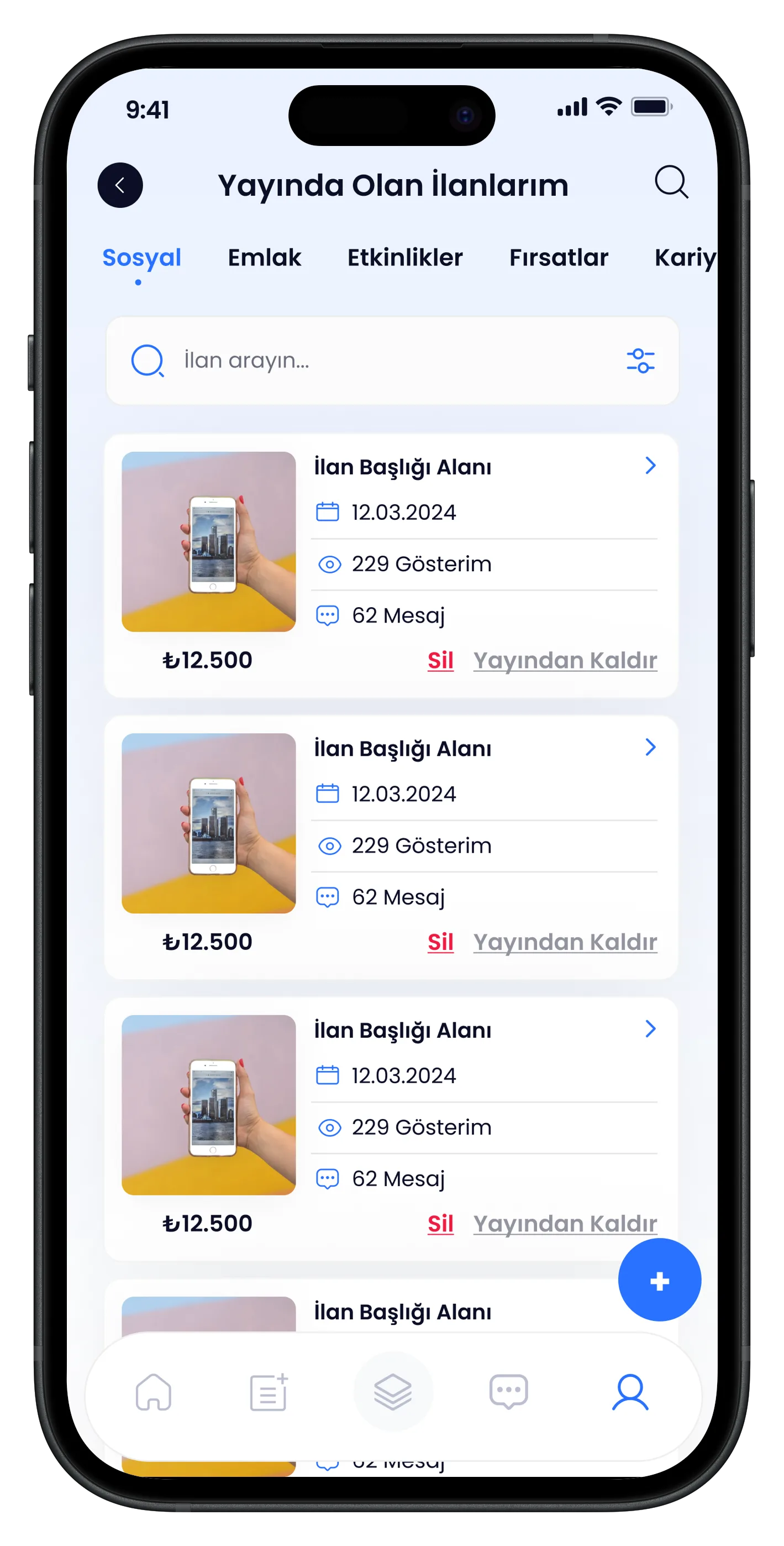 University Life Mobile App — tasarım 6
