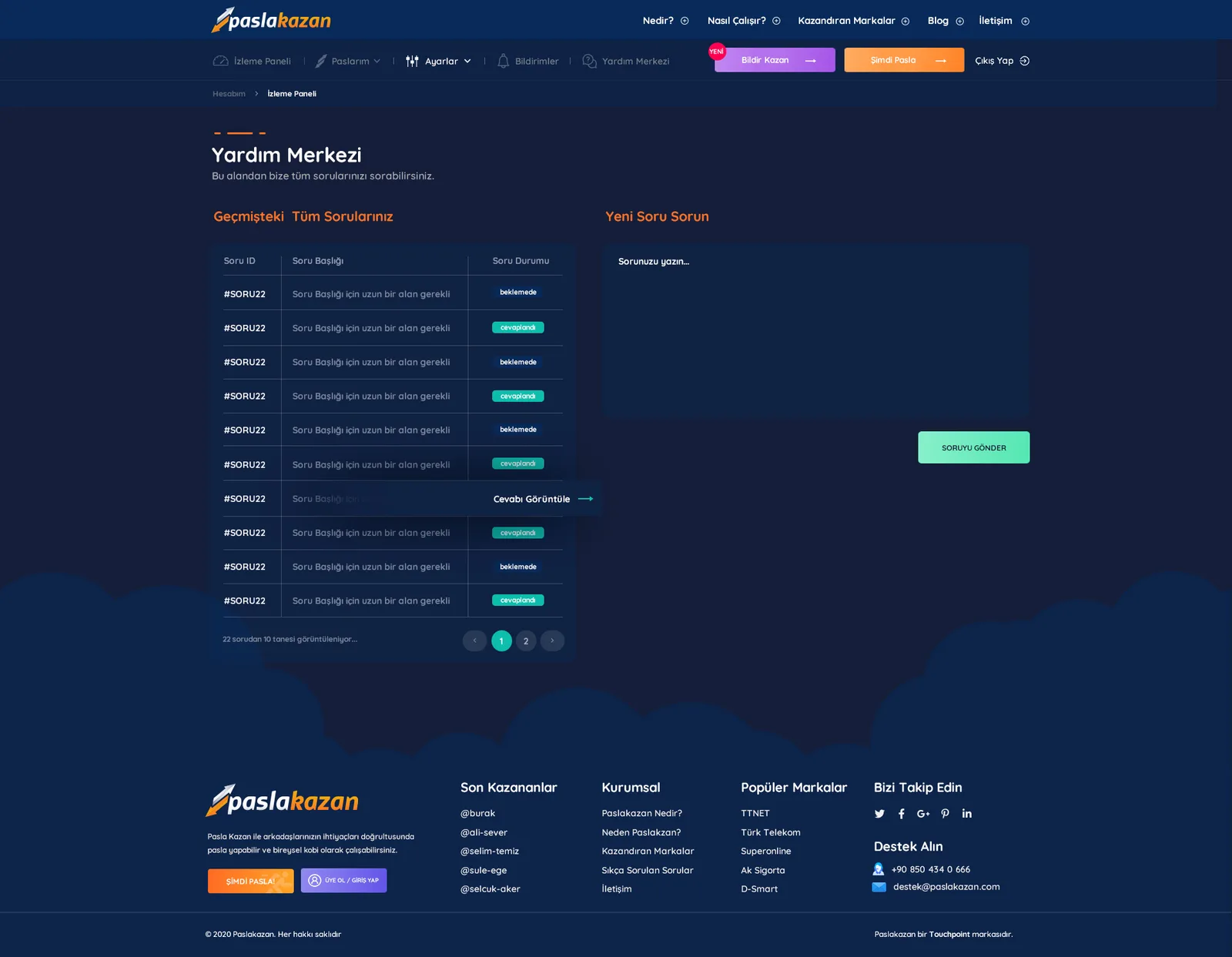 Pasla Kazan Website — tasarım 11