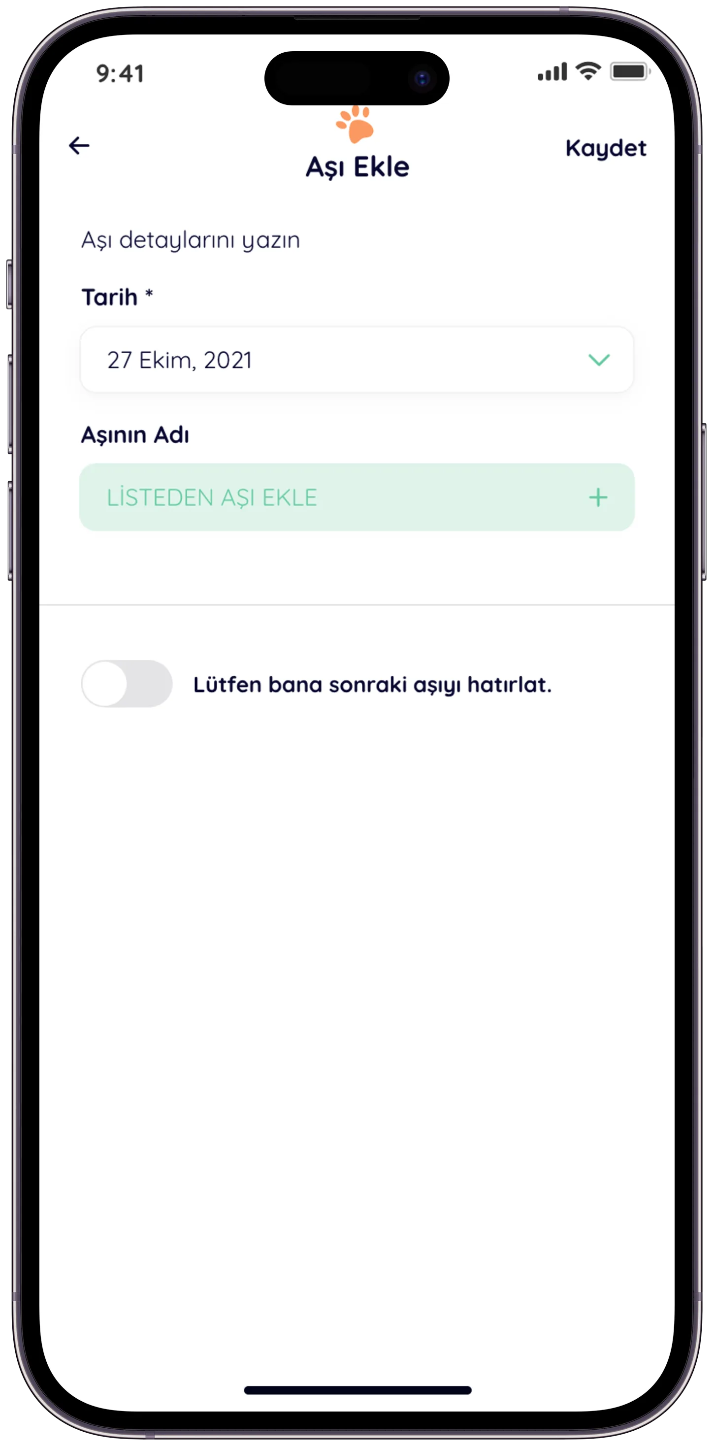 Pawla Pet App — tasarım 10