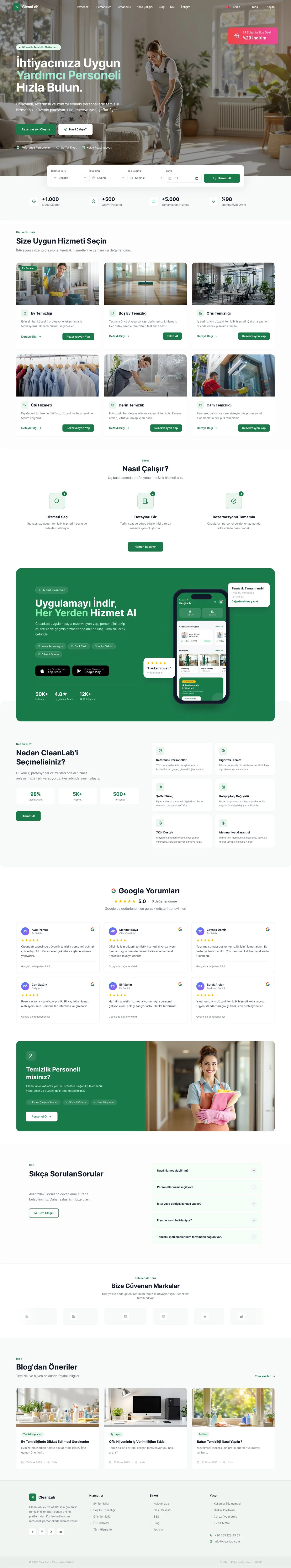 Clean Lab Web — tasarım 12