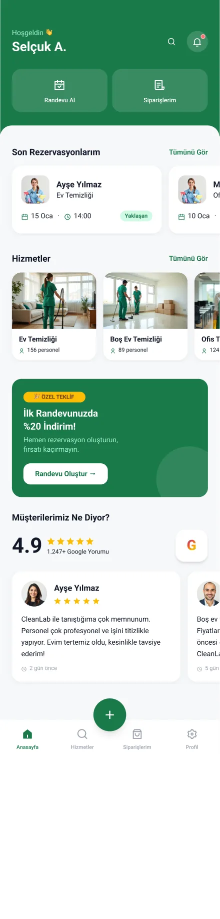 Clean Lab App — tasarım 4