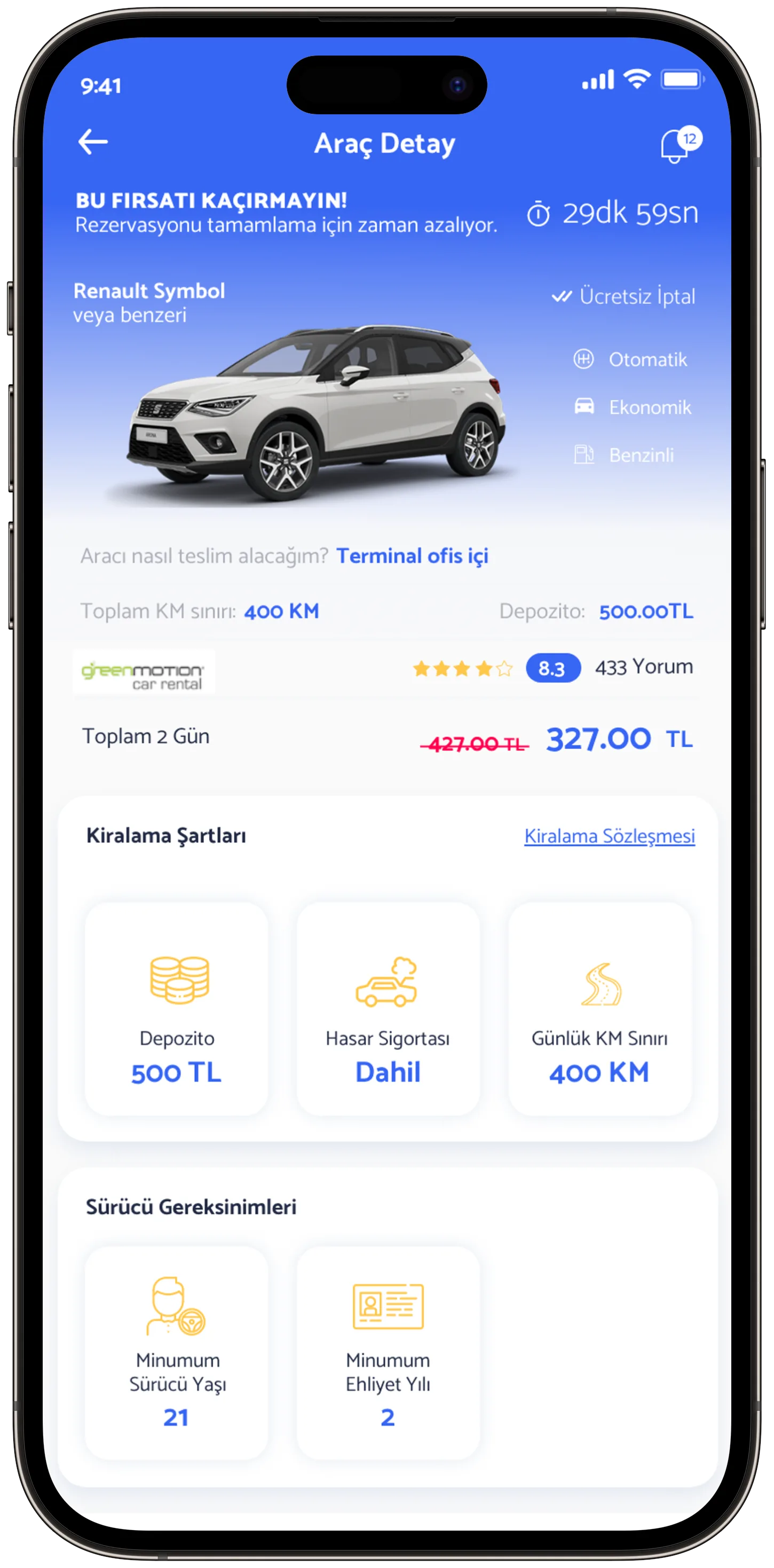 Ayes Rent A Car — tasarım 1