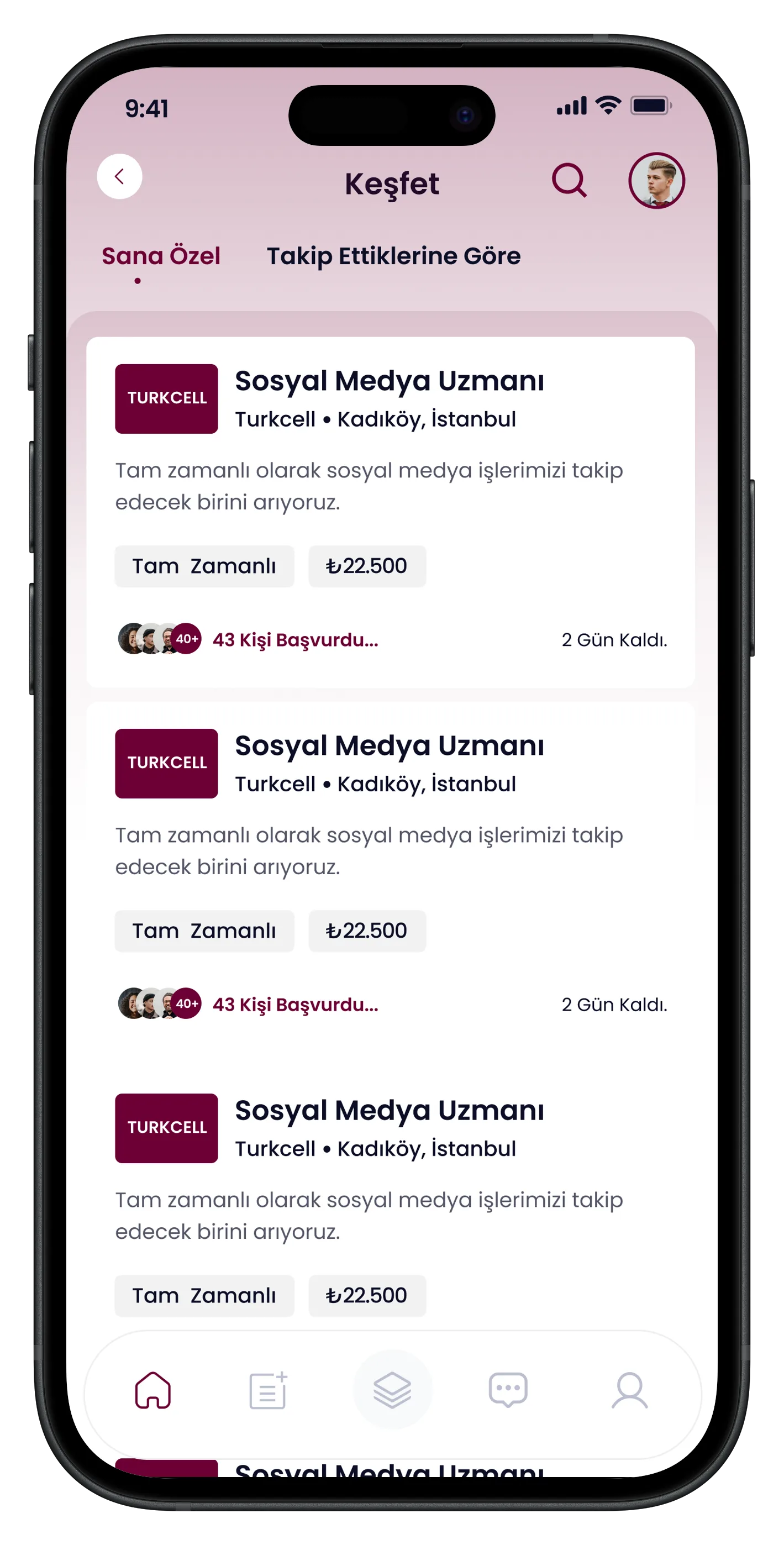 University Life Mobile App — tasarım 22