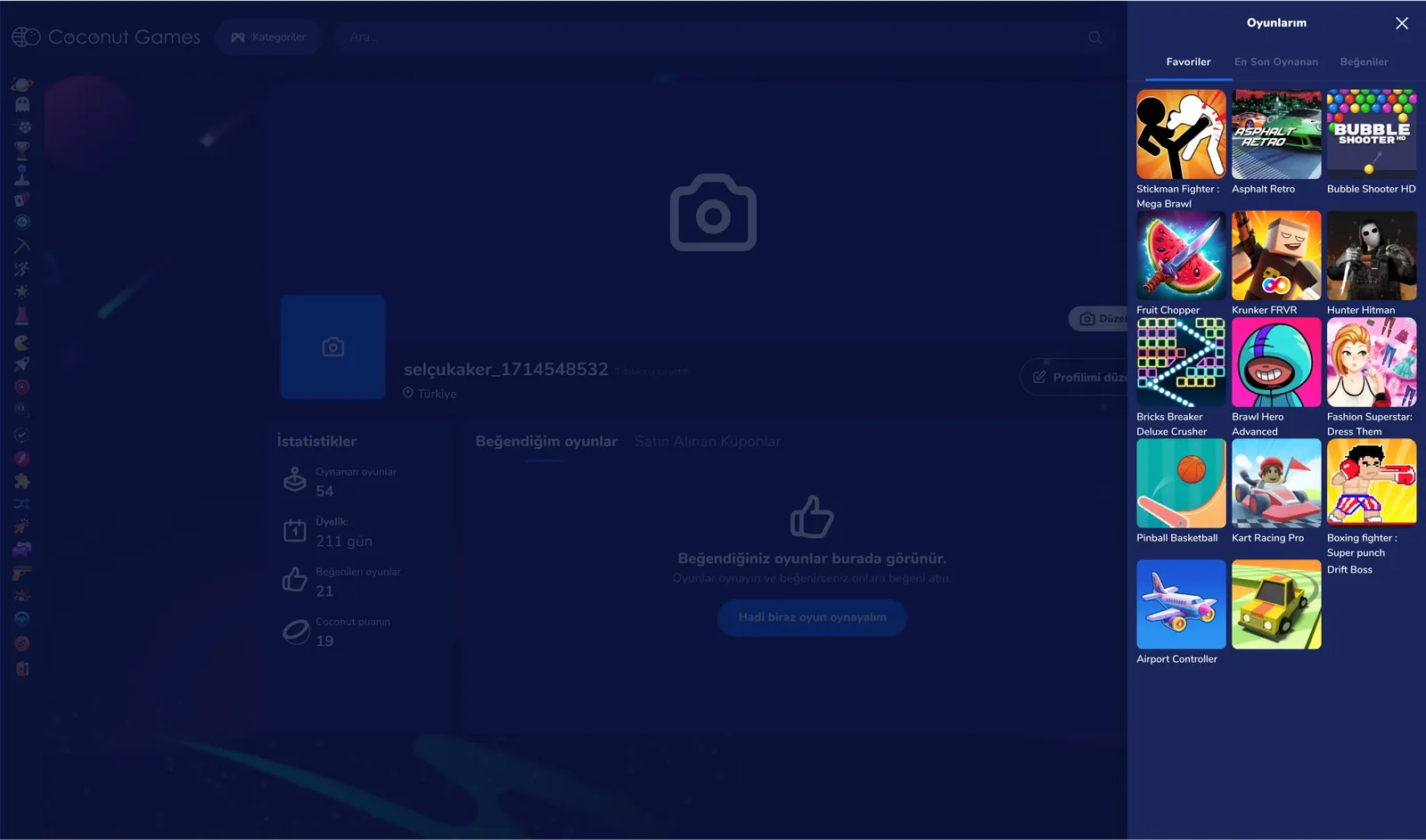 Game Community Website — tasarım 12