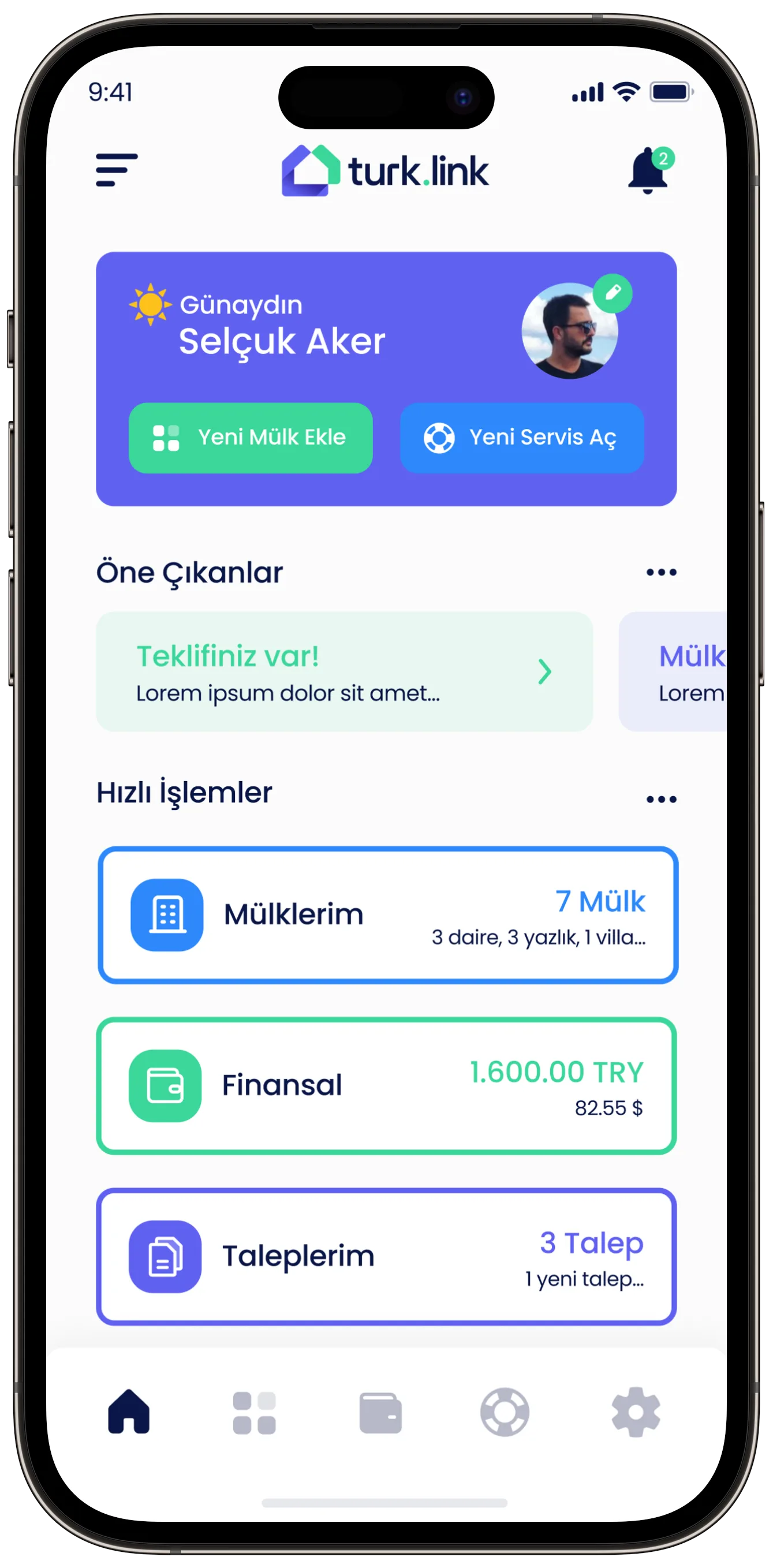 Real Estate App — tasarım 4
