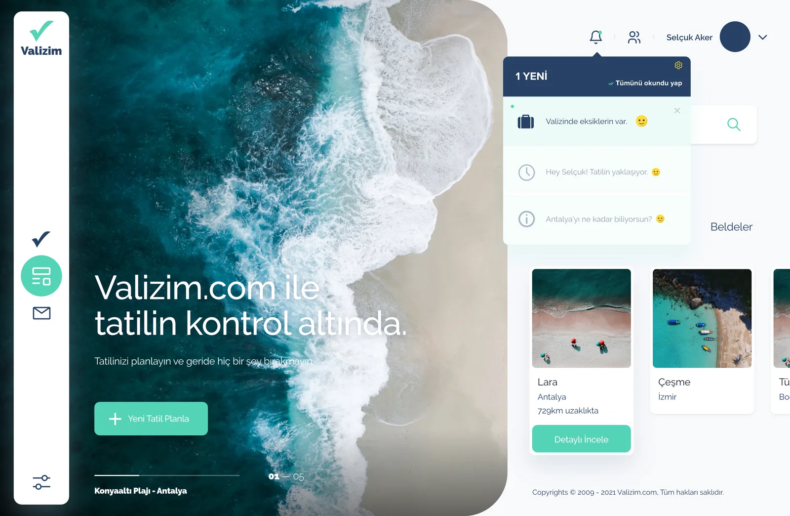 Valizim Travel — tasarım 4