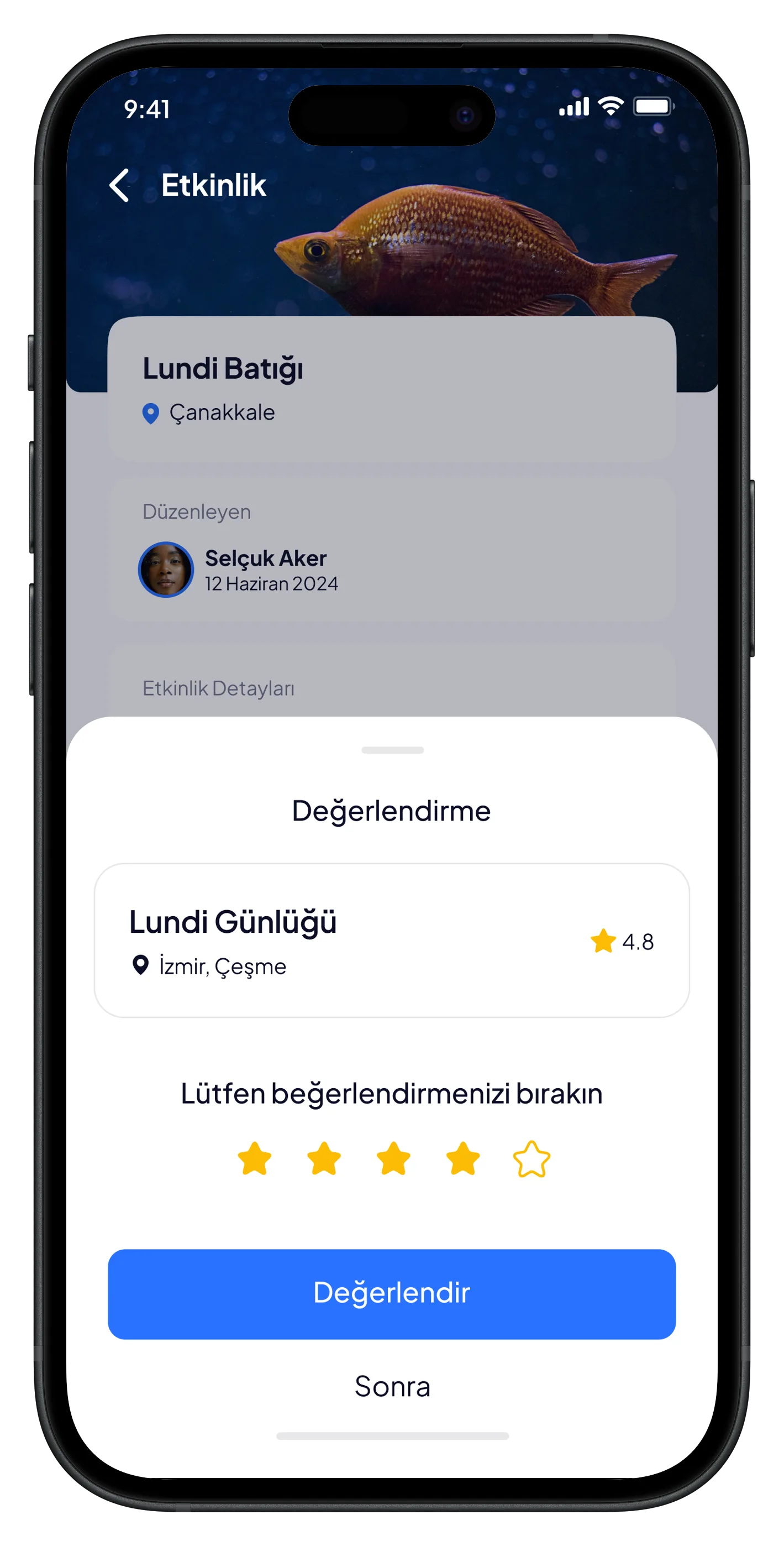 Scuba Diving Mobile App — tasarım 14