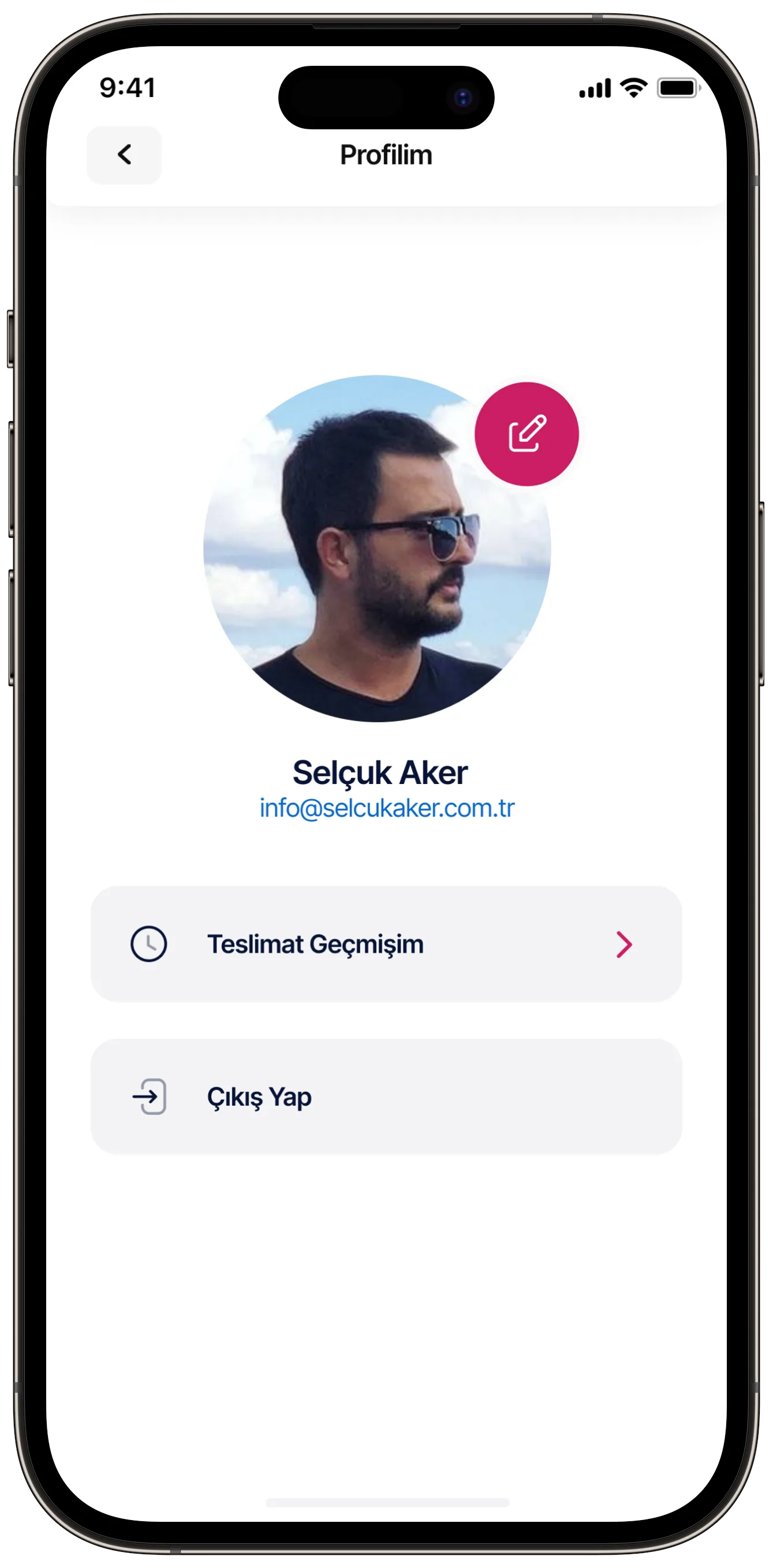 Courier App — tasarım 8