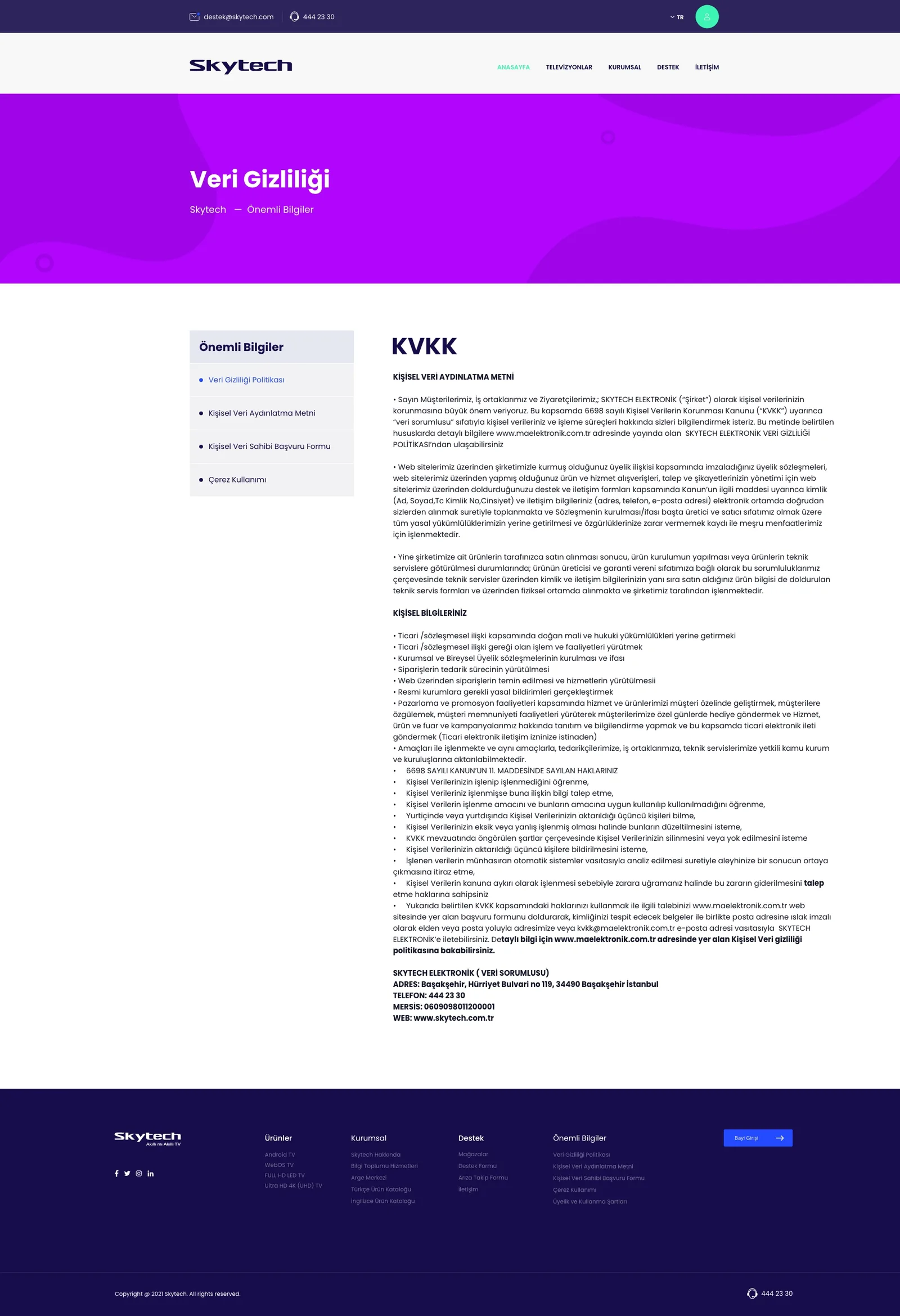 Skytech Website — tasarım 12
