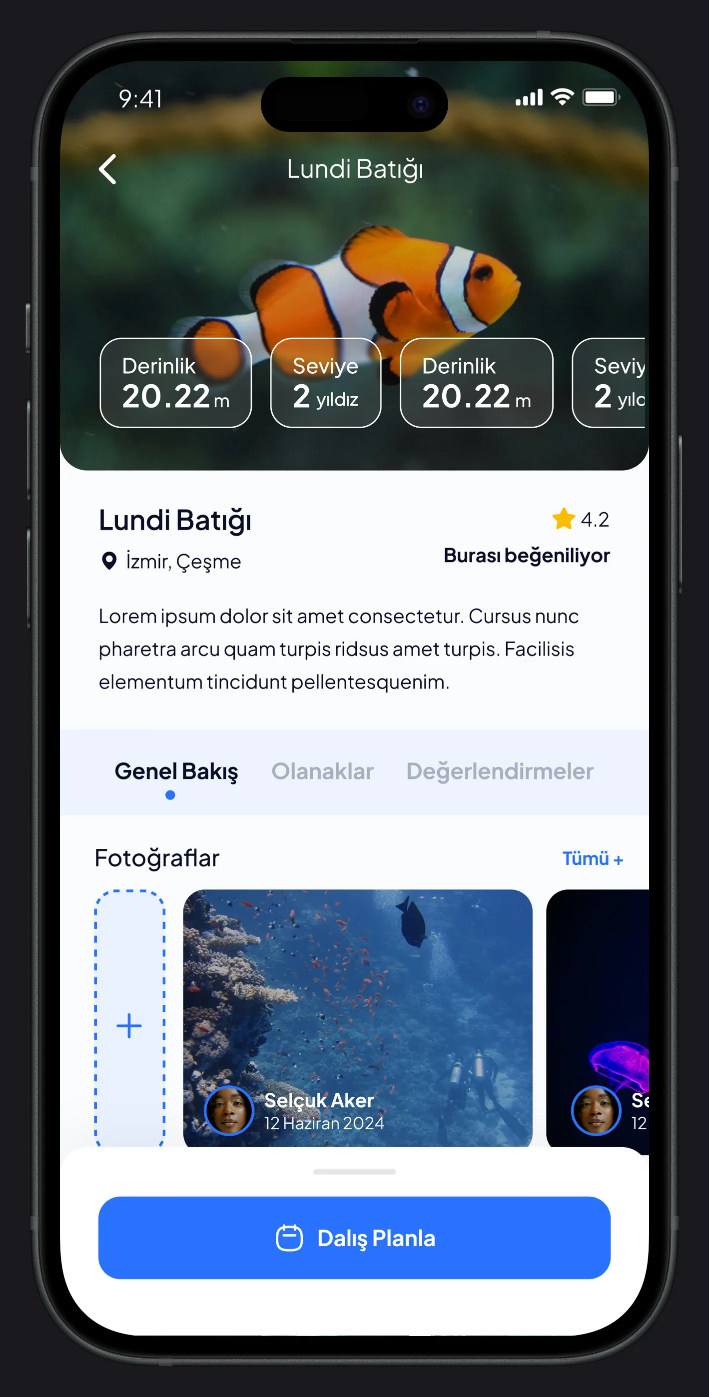 Scuba Diving Mobile App — tasarım 34