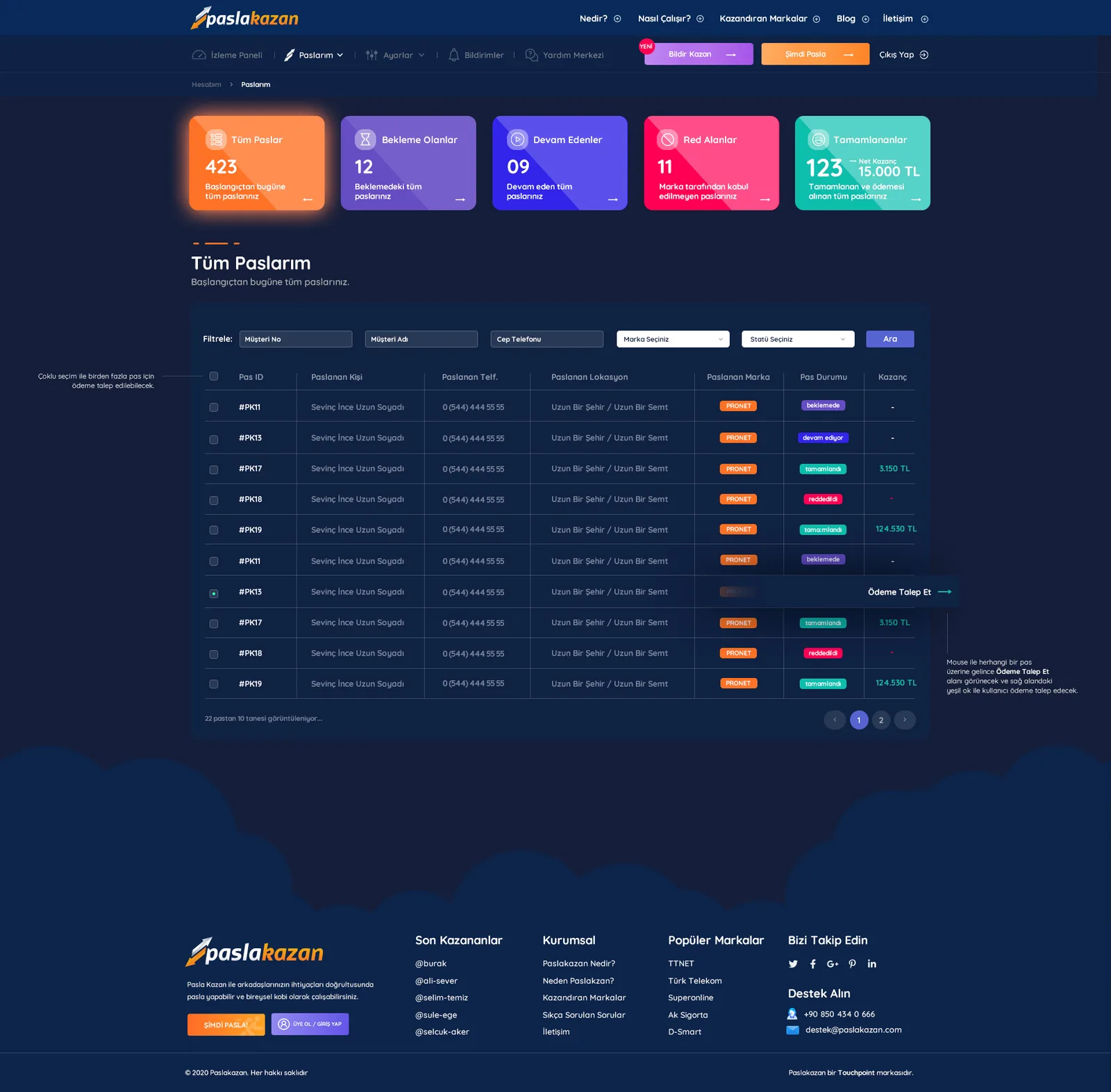 Pasla Kazan Website — tasarım 9