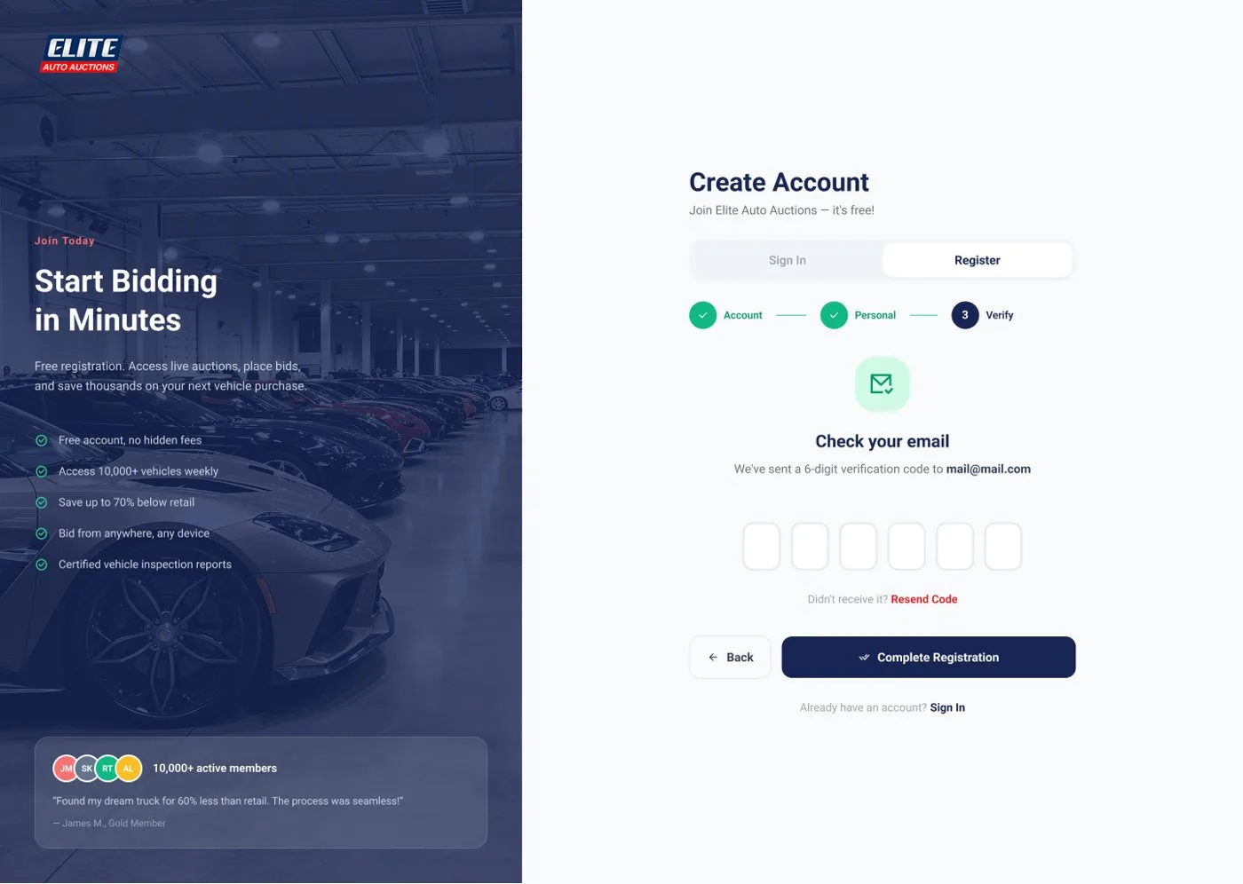 Elite Auto — tasarım 1