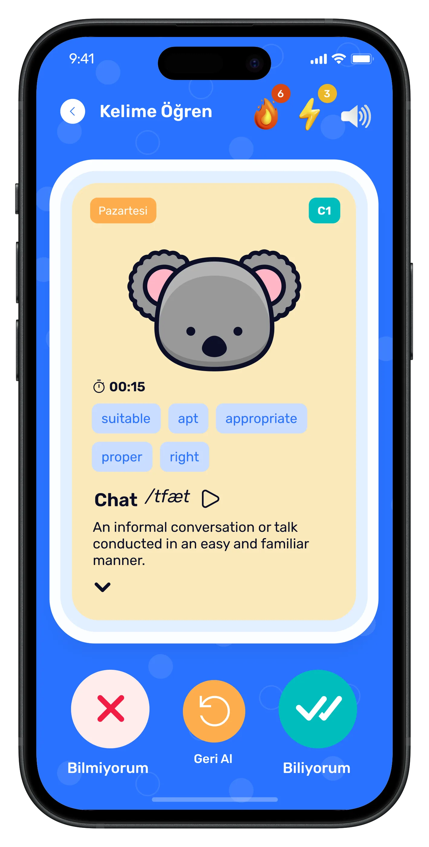 Learn English Mobile App — tasarım 20