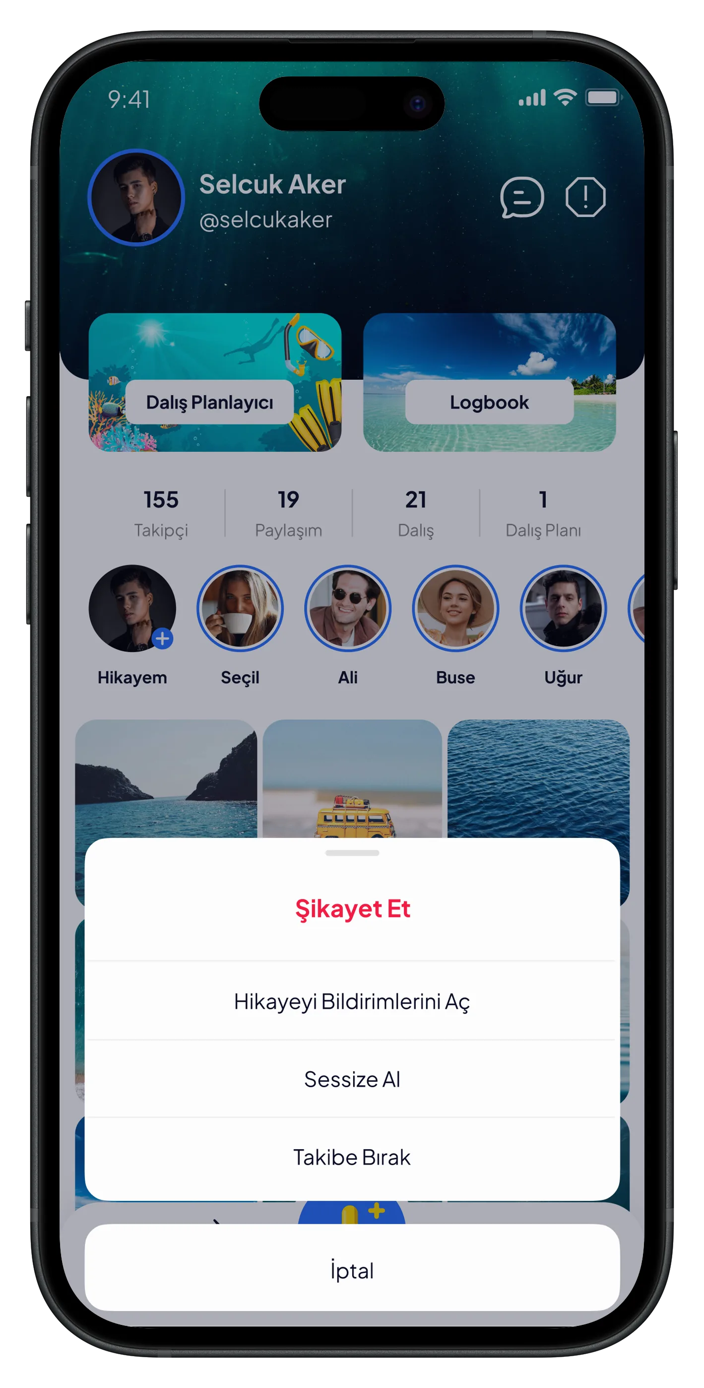 Scuba Diving Mobile App — tasarım 16