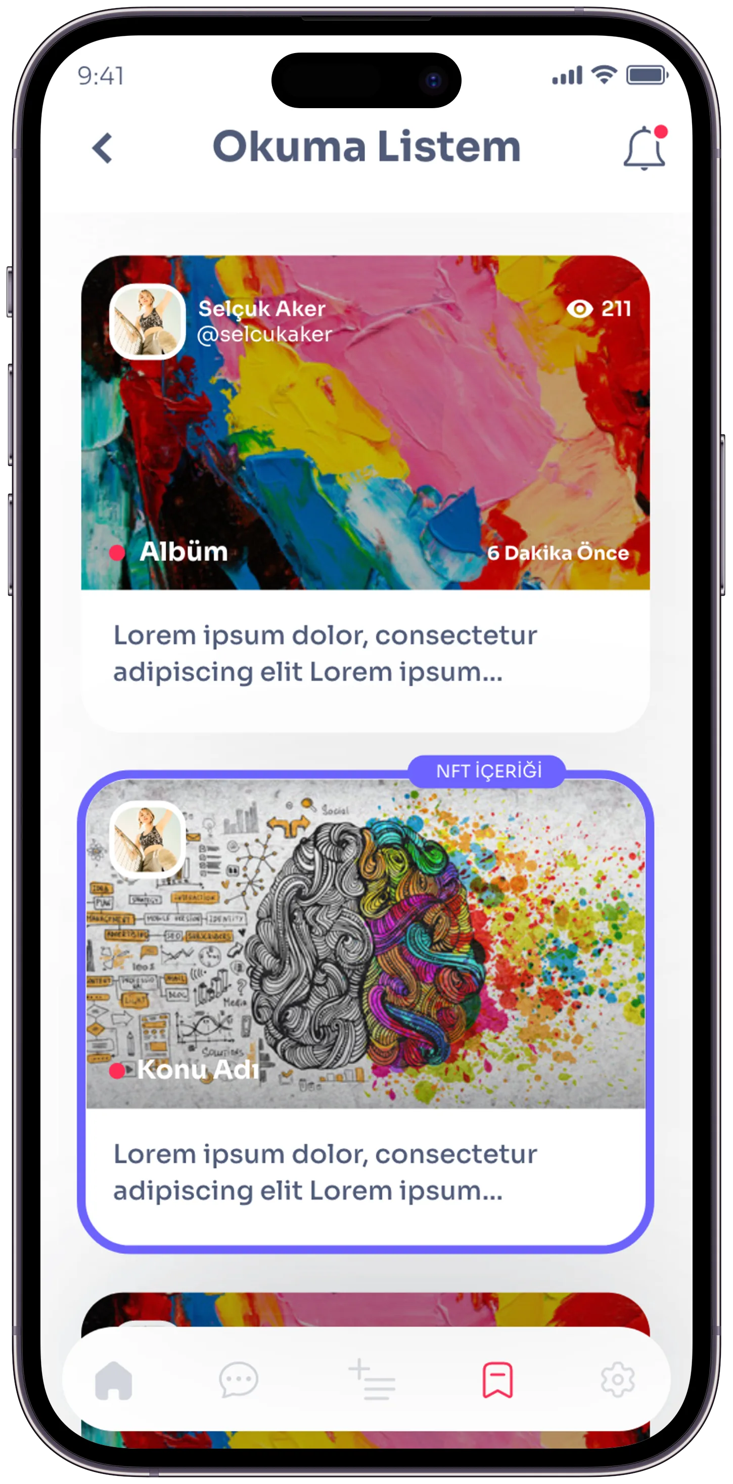 Wannart Social App — tasarım 29