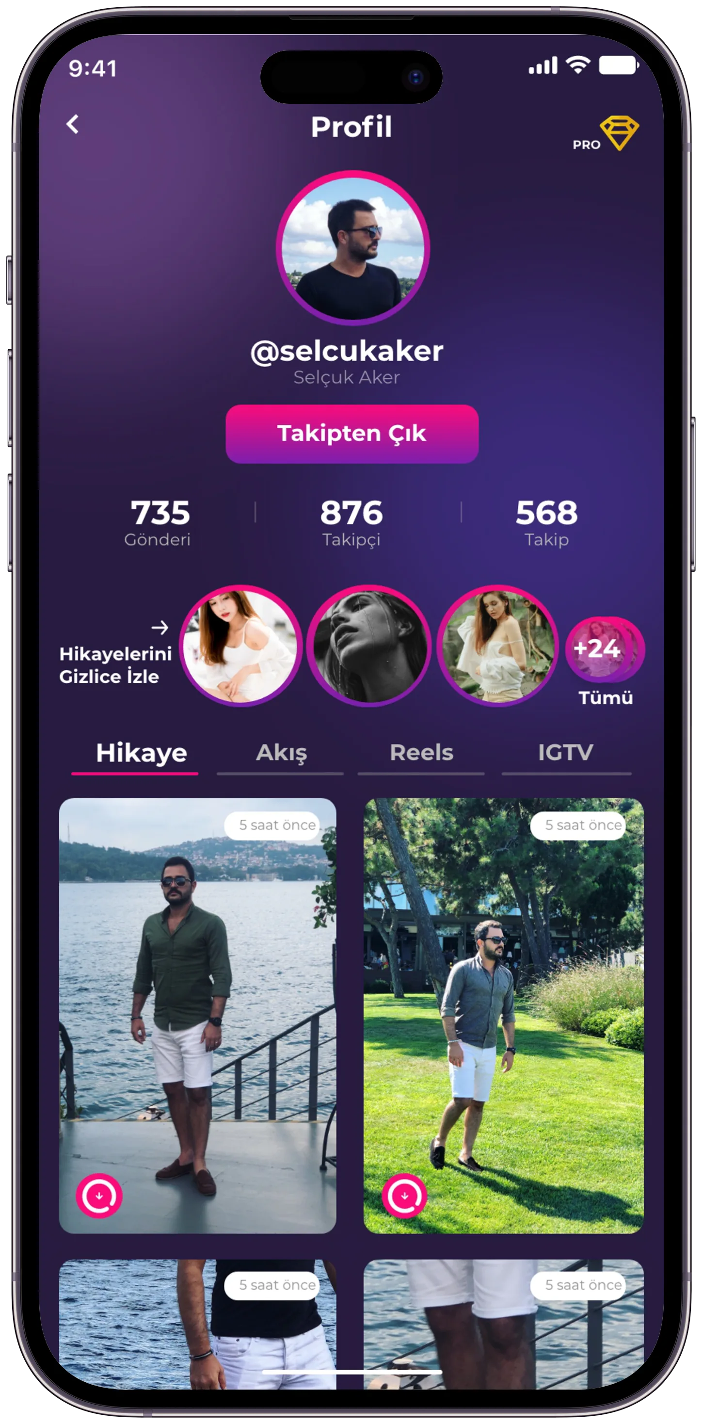 Instagram Report — tasarım 3