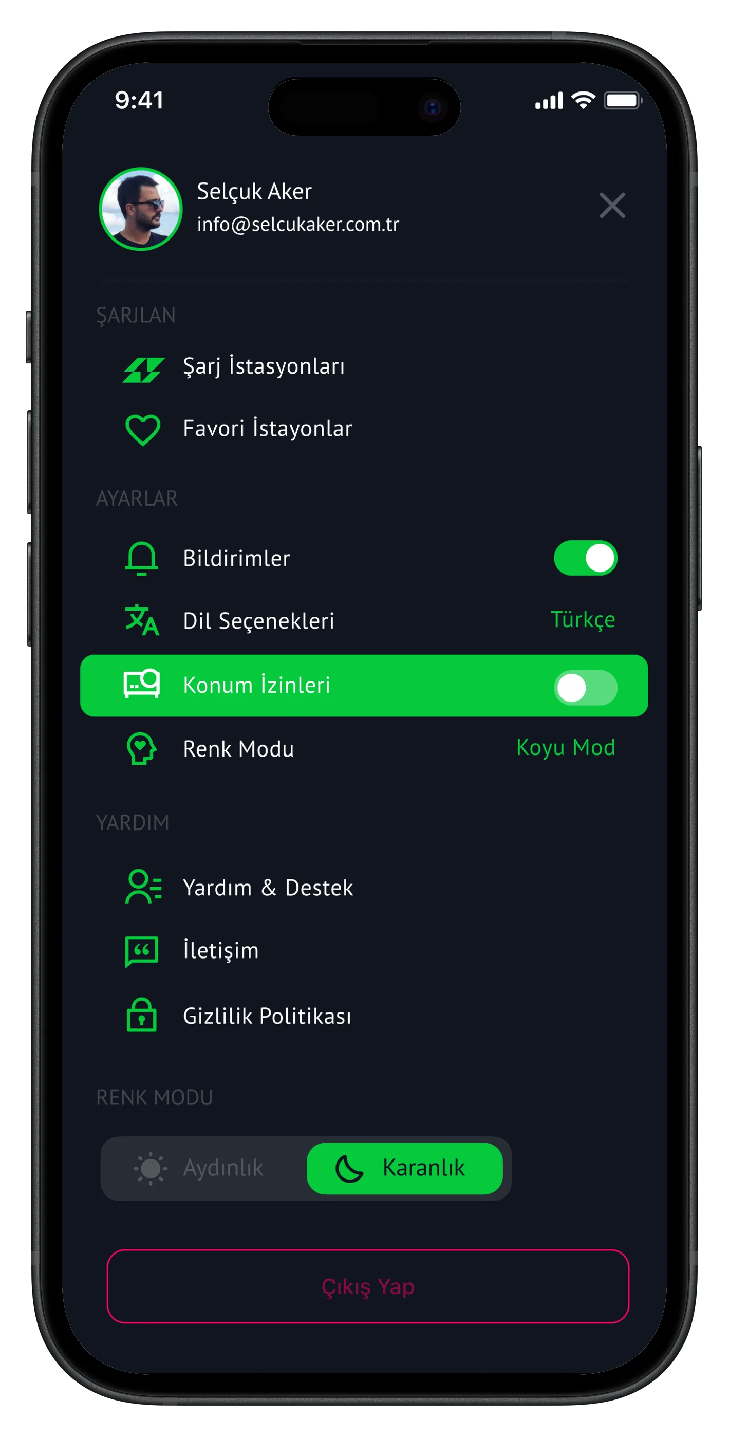 Car Charging Stations App — tasarım 25