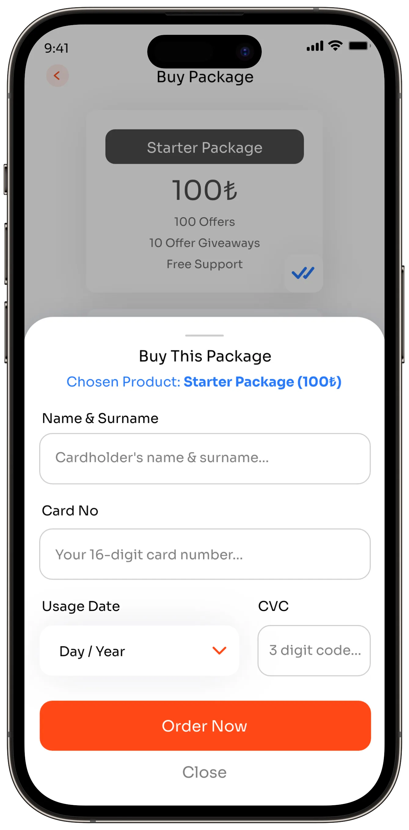 Offer App — tasarım 28