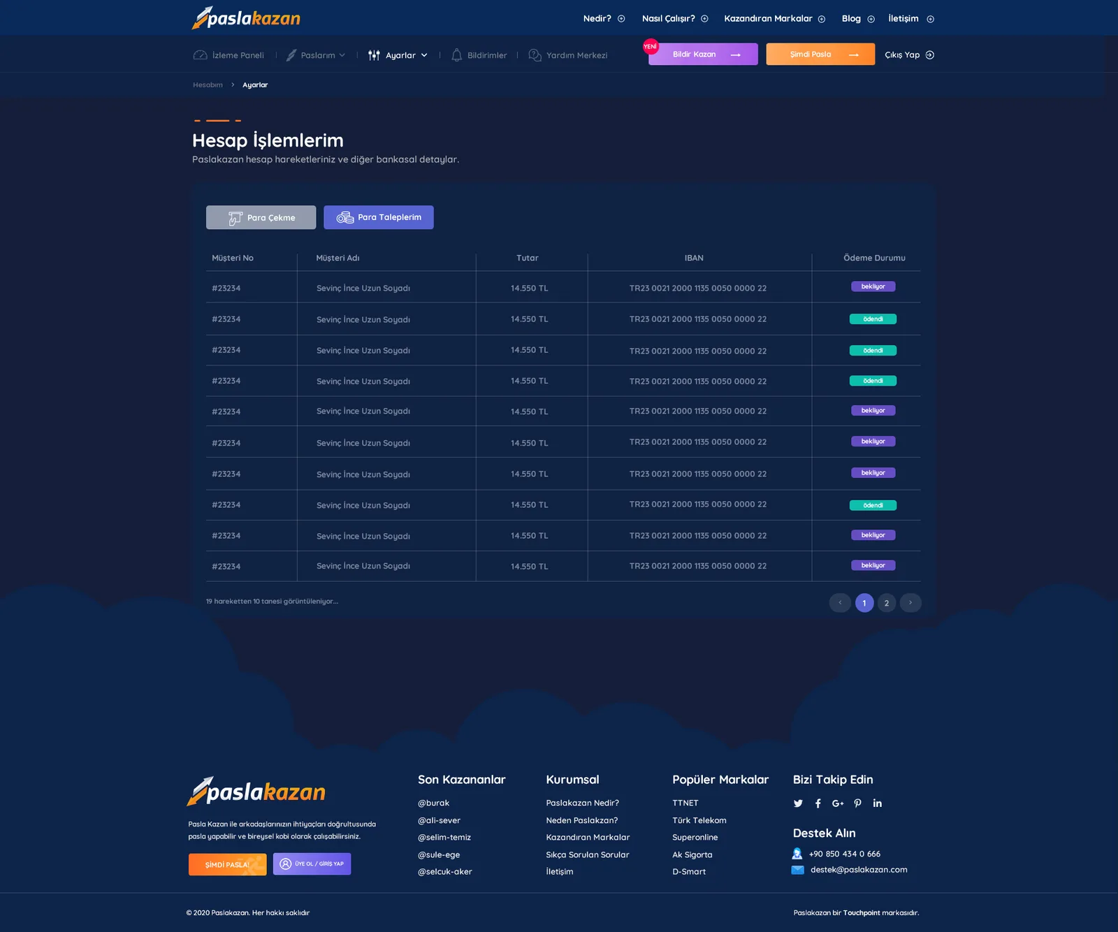 Pasla Kazan Website — tasarım 7