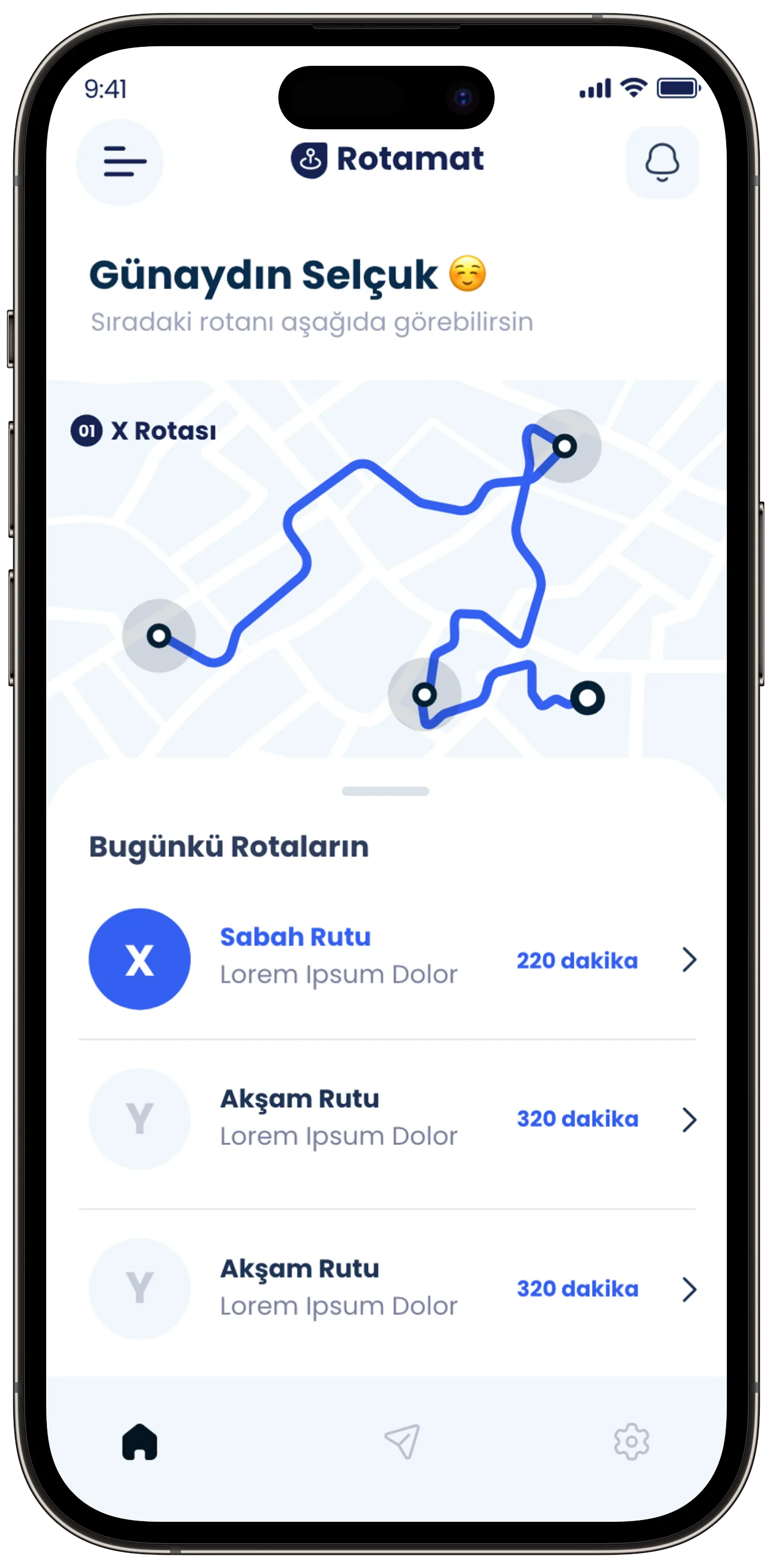 Rotamat App — tasarım 7