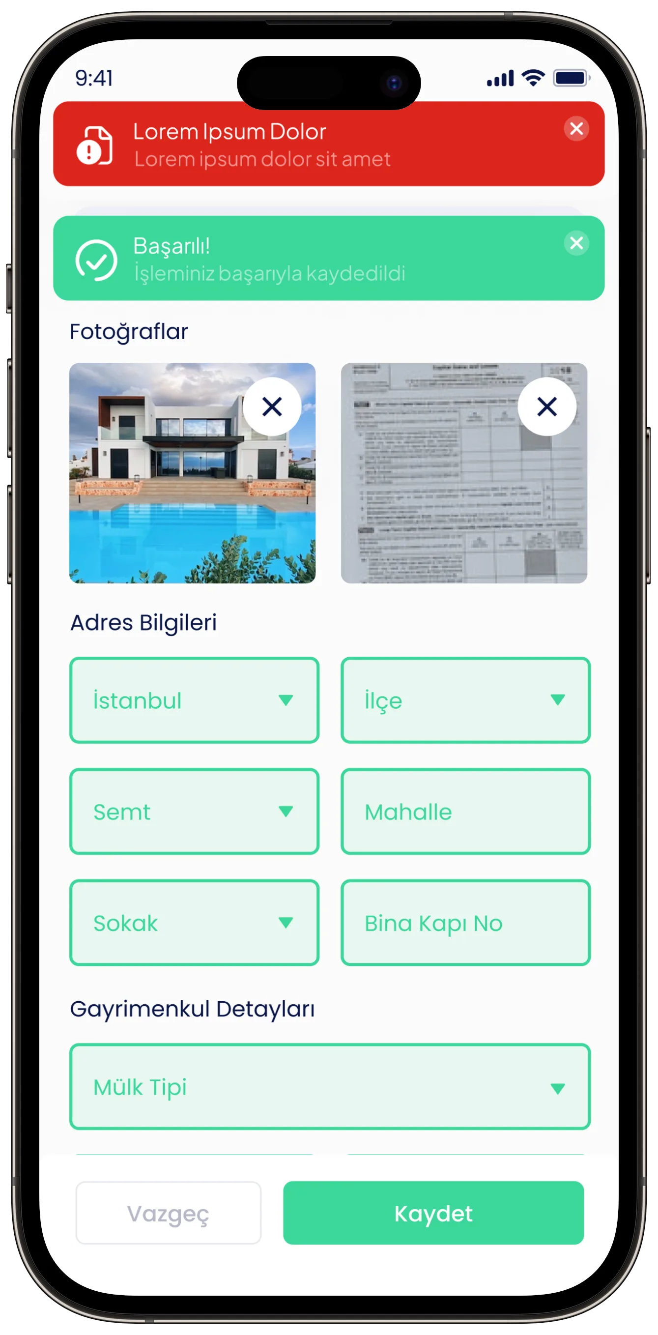 Real Estate App — tasarım 34