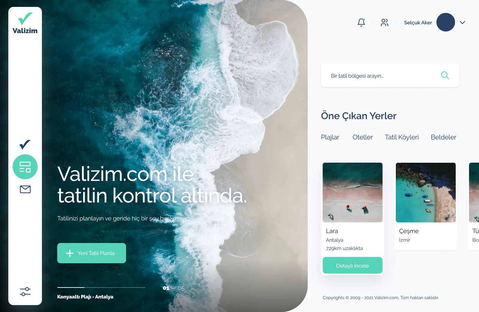 Valizim Travel — tasarım 1