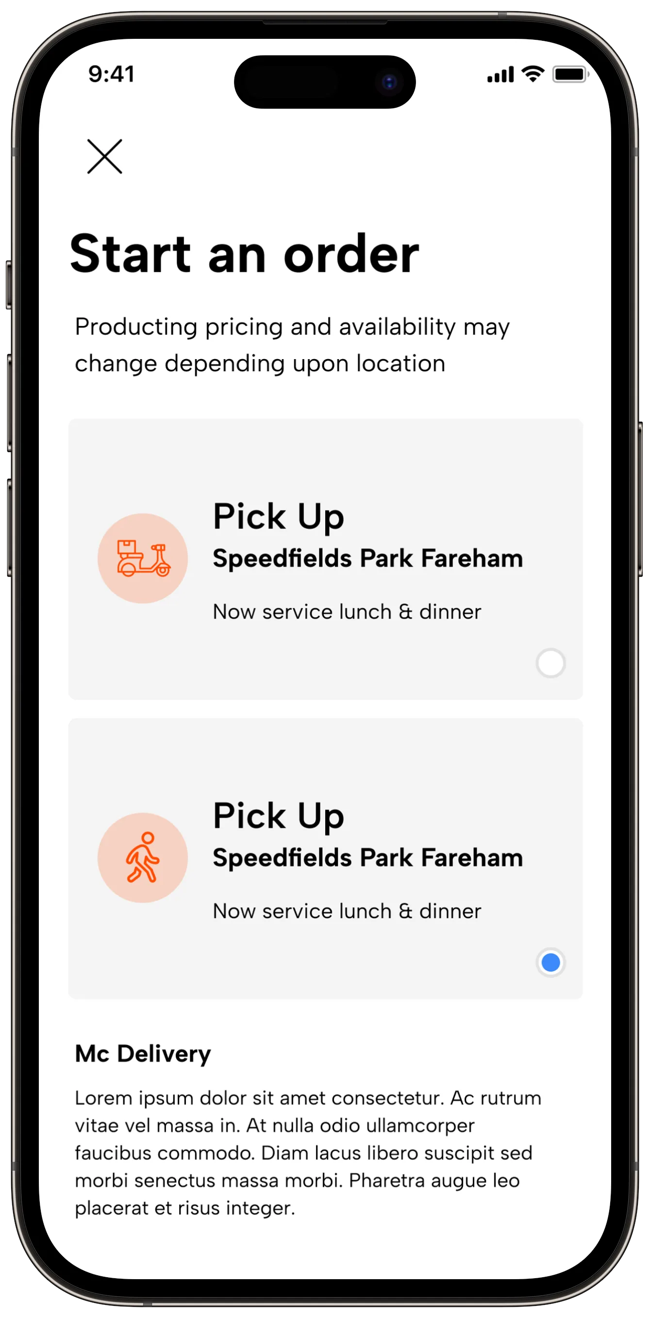 Food Delivery — tasarım 41
