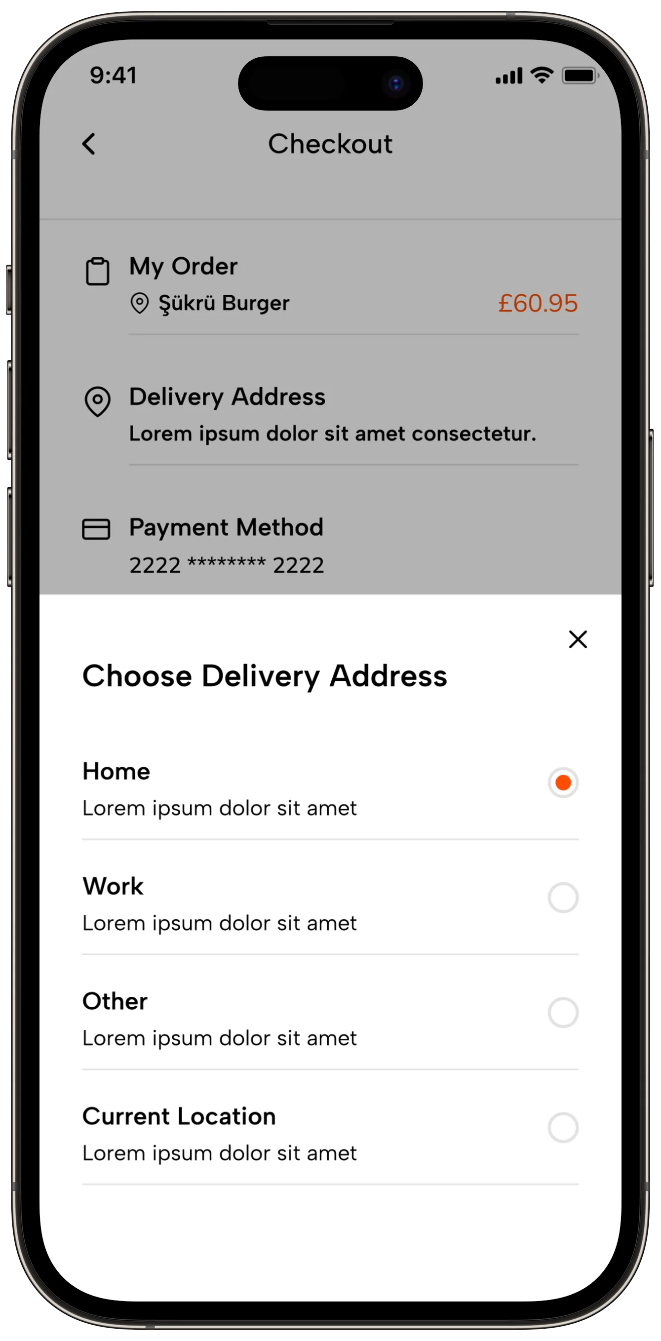 Food Delivery — tasarım 34