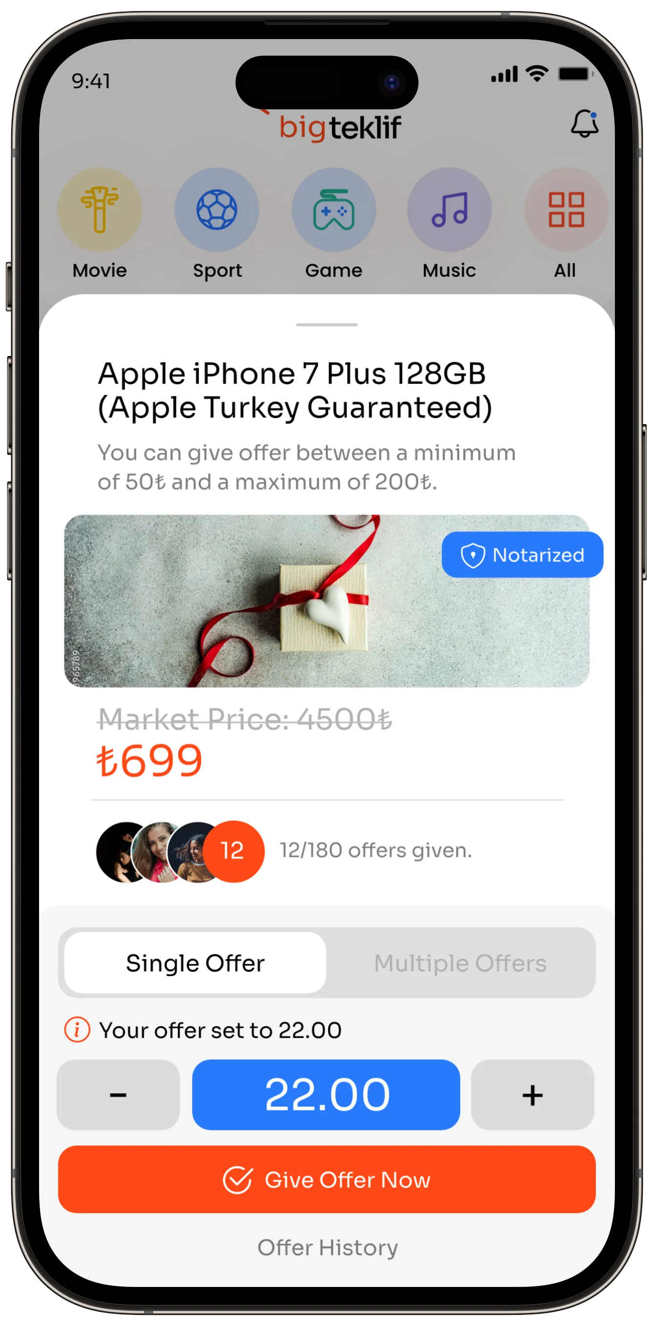 Offer App — tasarım 11