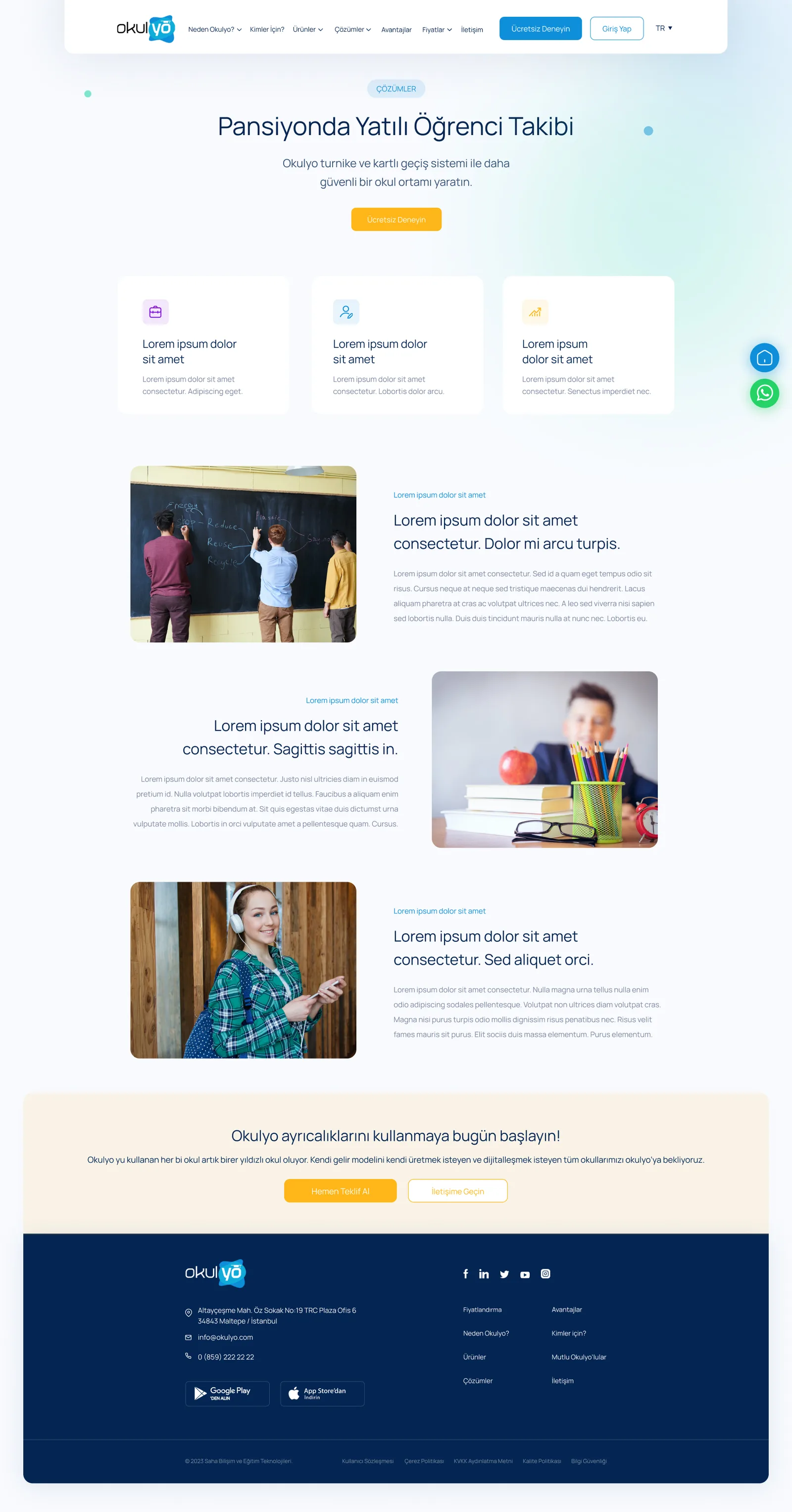Okulyo Corporate Website — tasarım 6