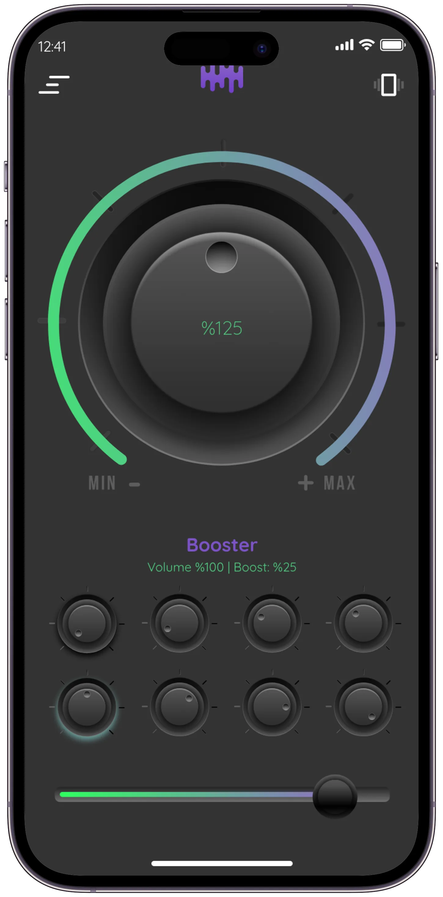 Volume Booster — tasarım 6