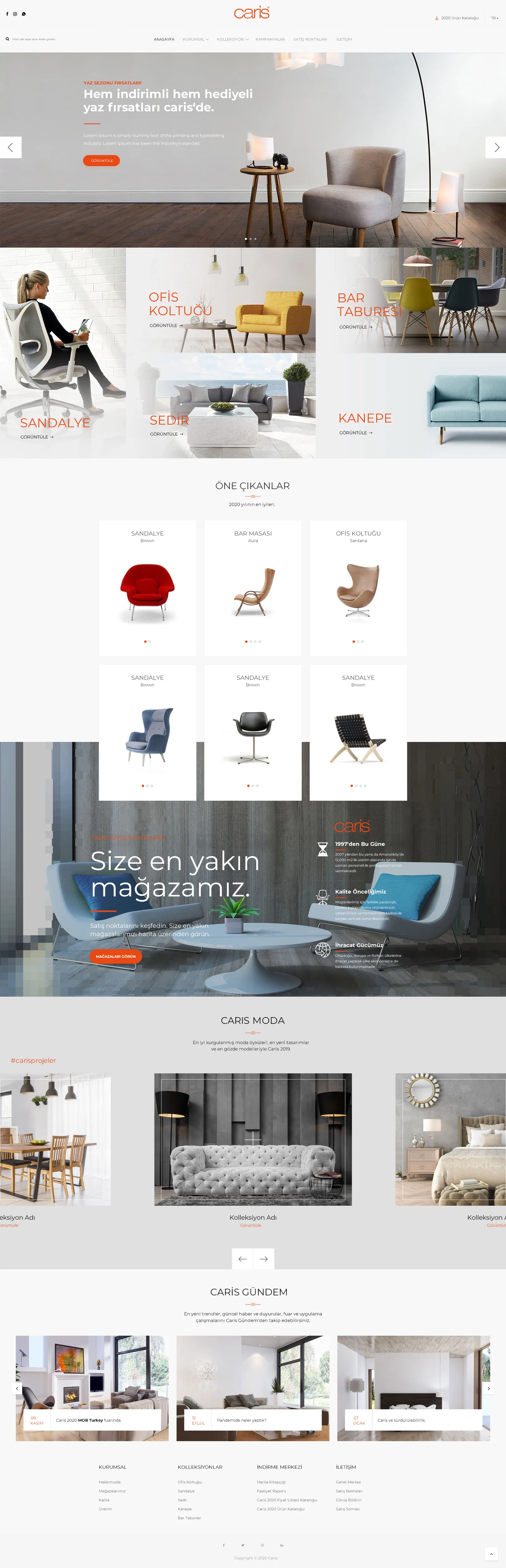 Caris Chair Website — tasarım 1