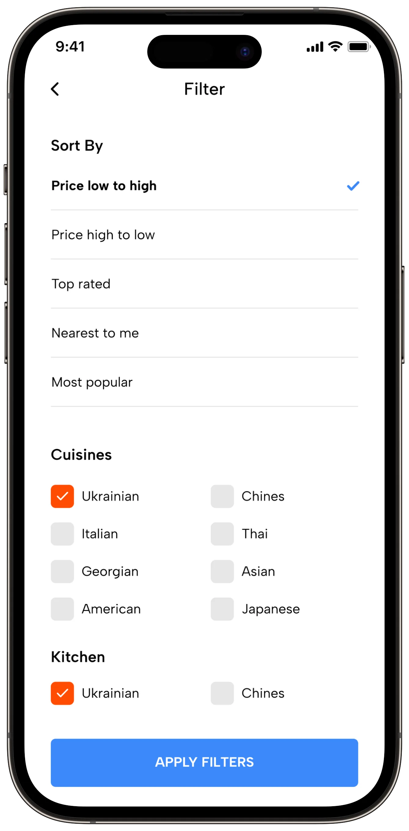 Food Delivery — tasarım 16