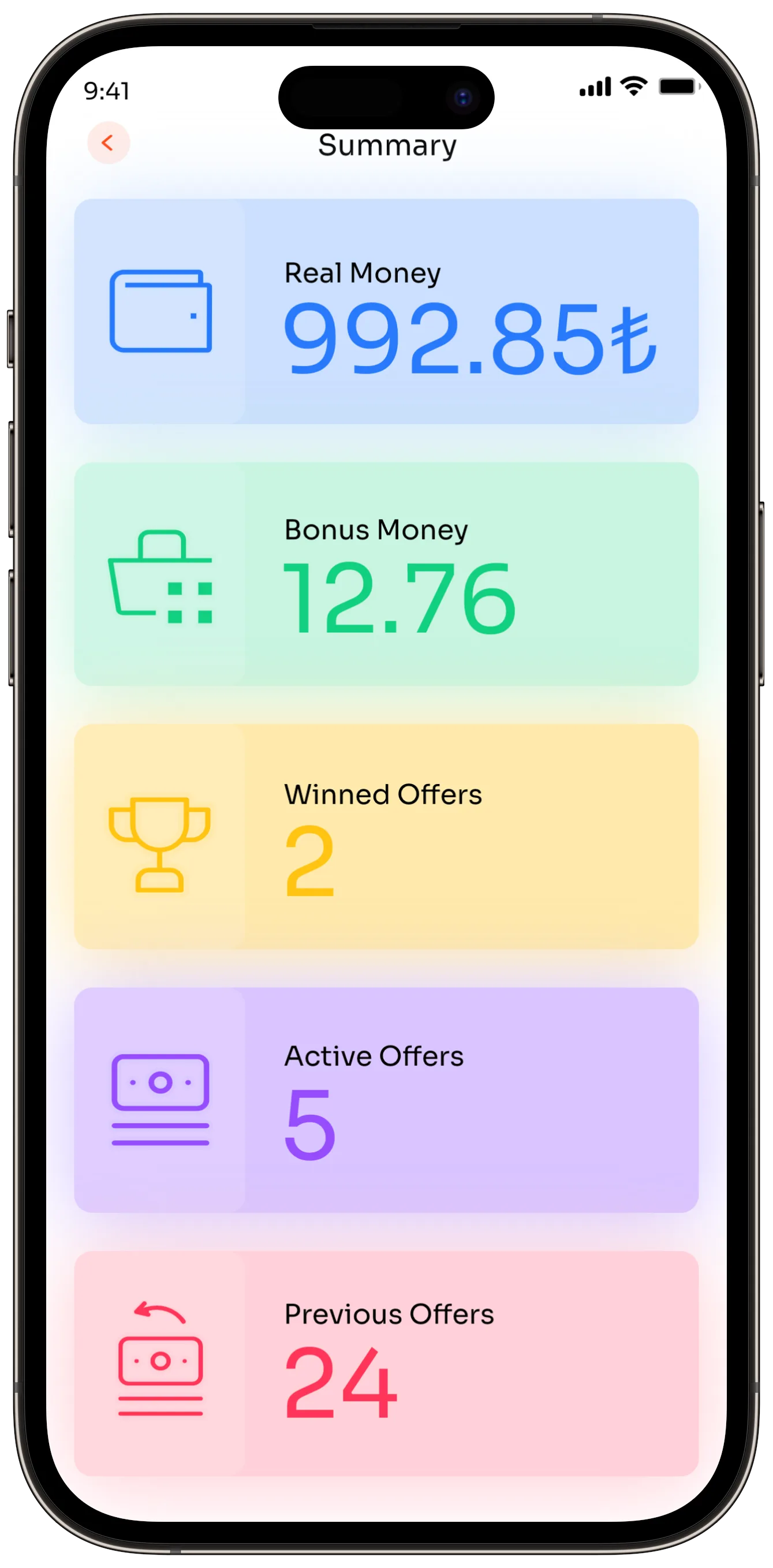 Offer App — tasarım 22
