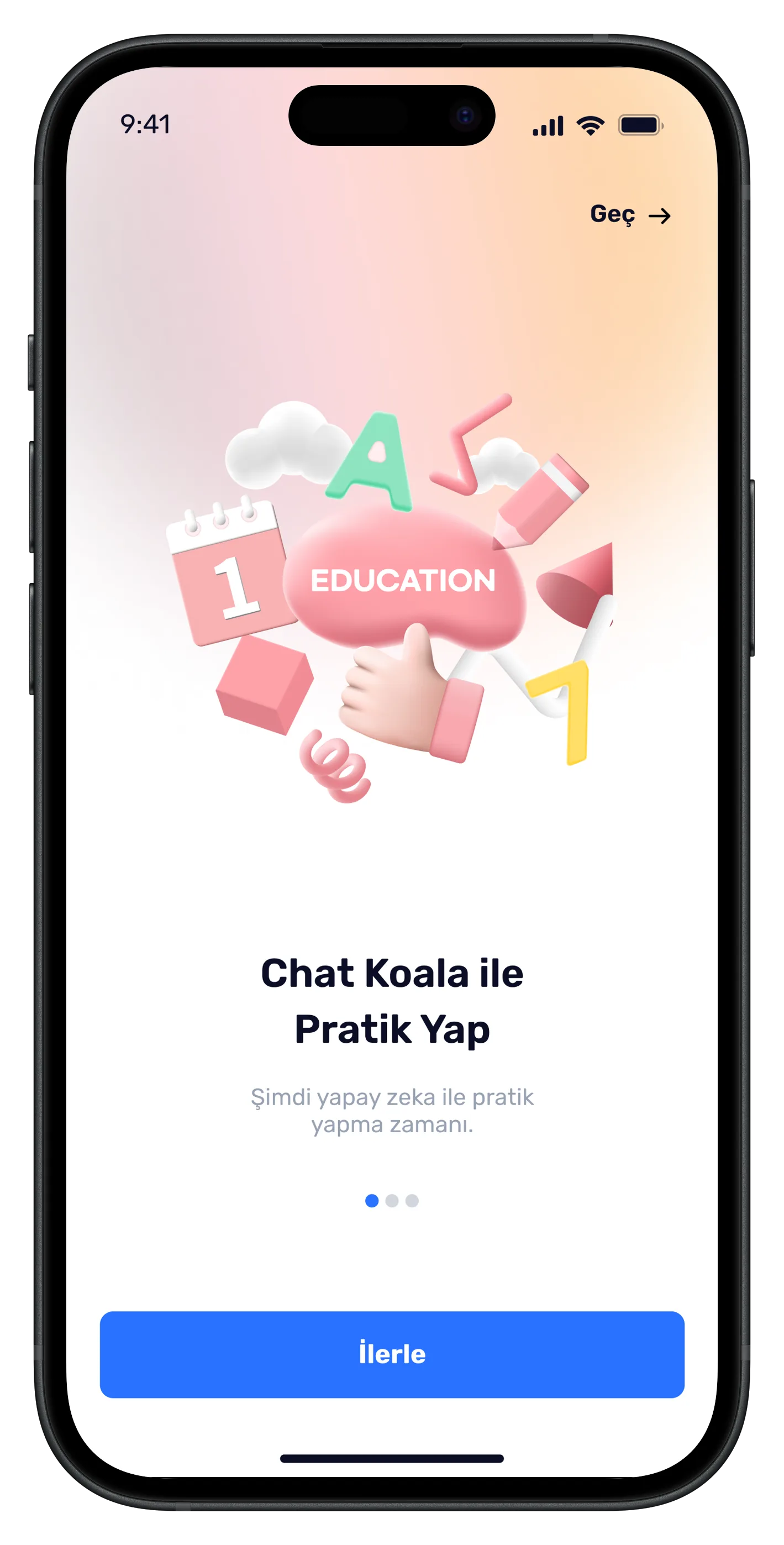 Learn English Mobile App — tasarım 1
