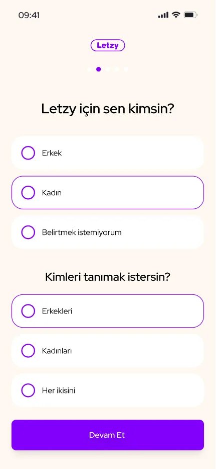 Letzy App uygulama ekranı