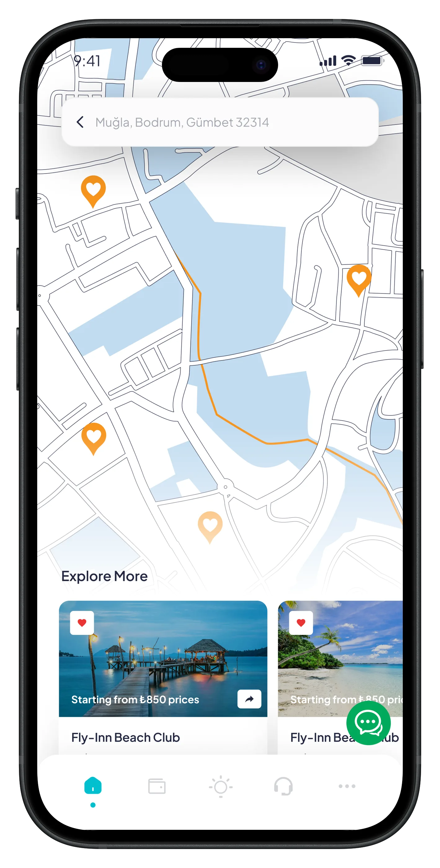 Go Beach Mobile App — tasarım 3