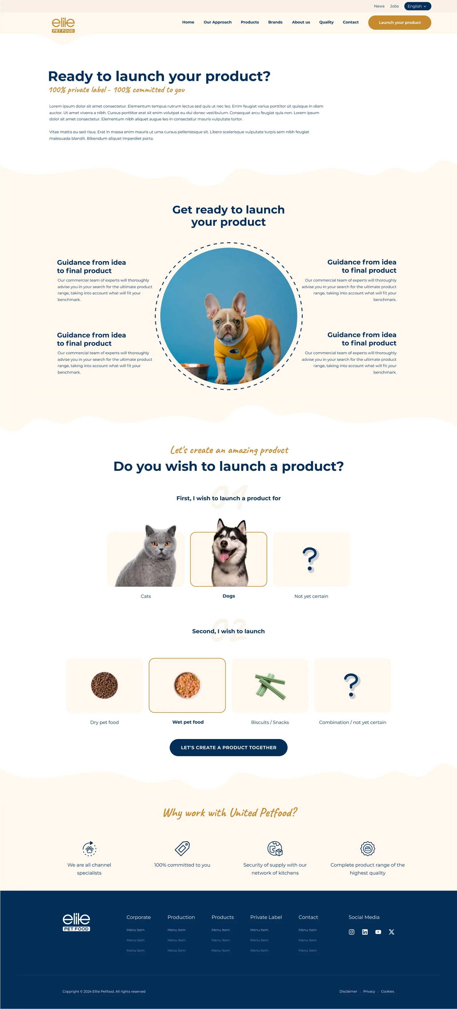 Pet Foods Corporate Website — tasarım 6