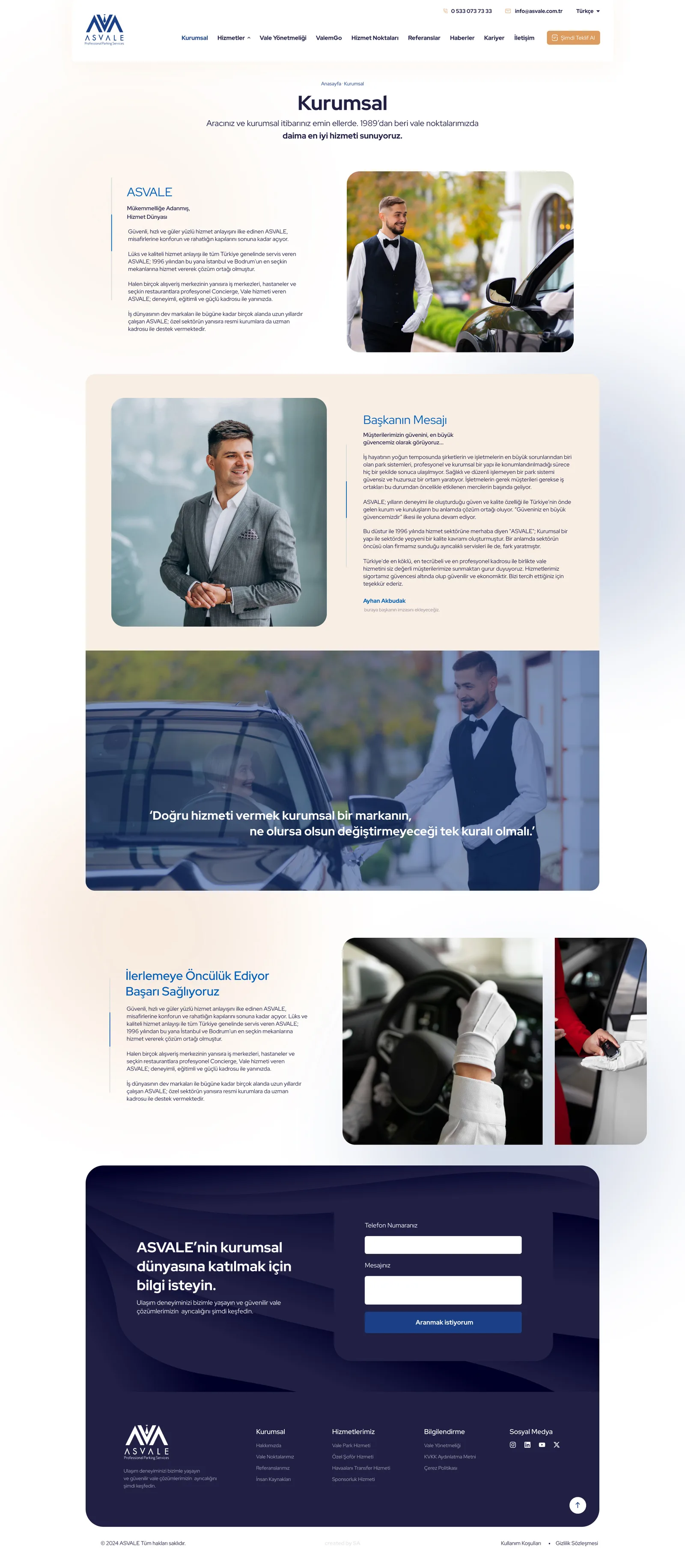 AS Vale Corporate Website — tasarım 3